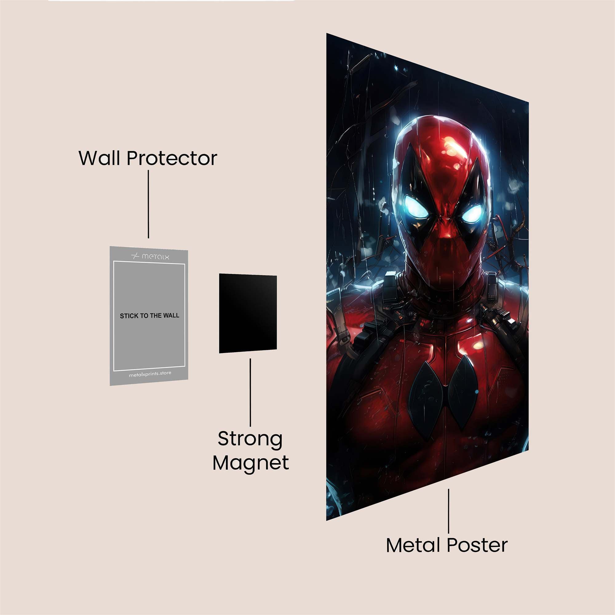 Deadpool Illuminated Safe Wall Magnetic / M