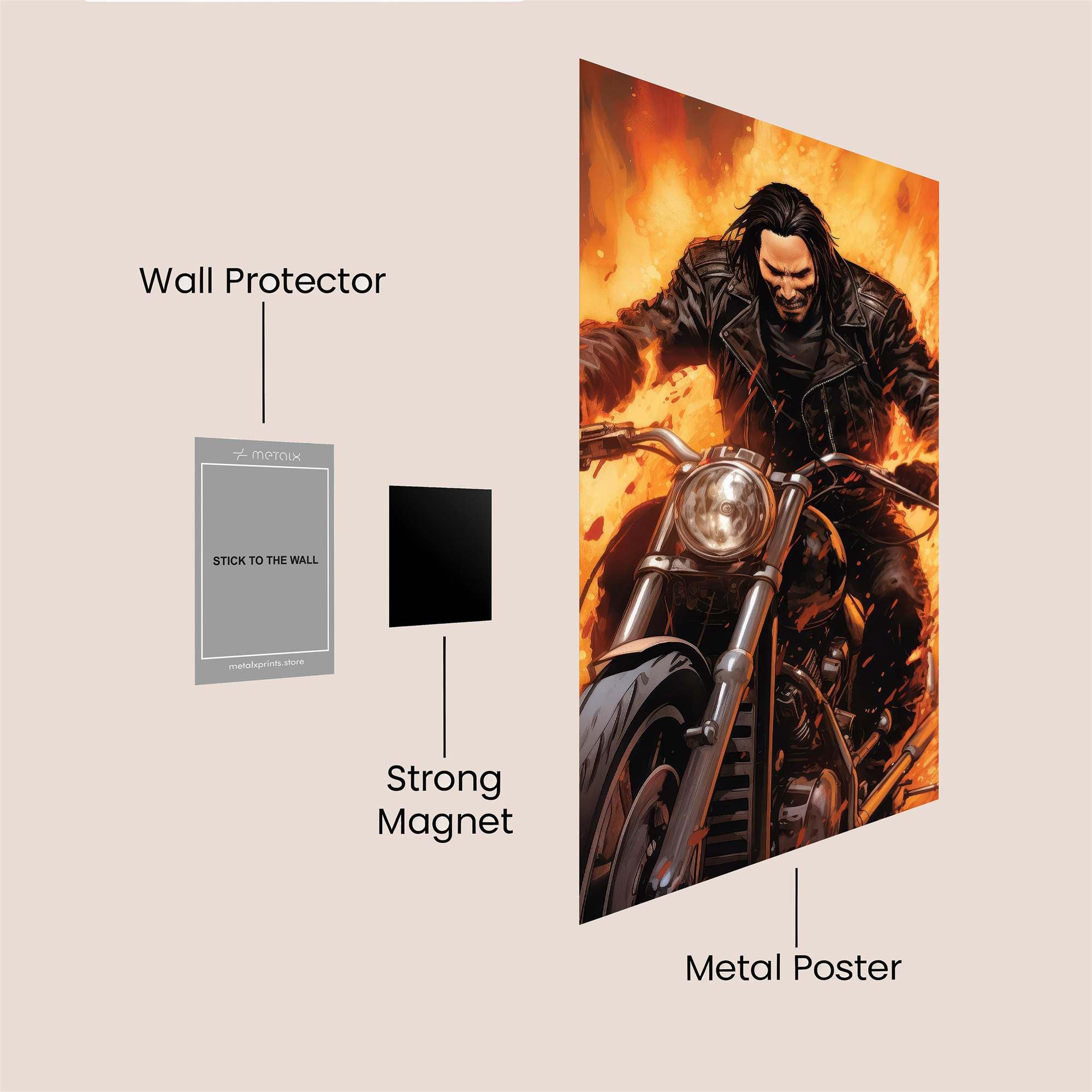 Ghost Blaze Safe Wall Magnetic / M