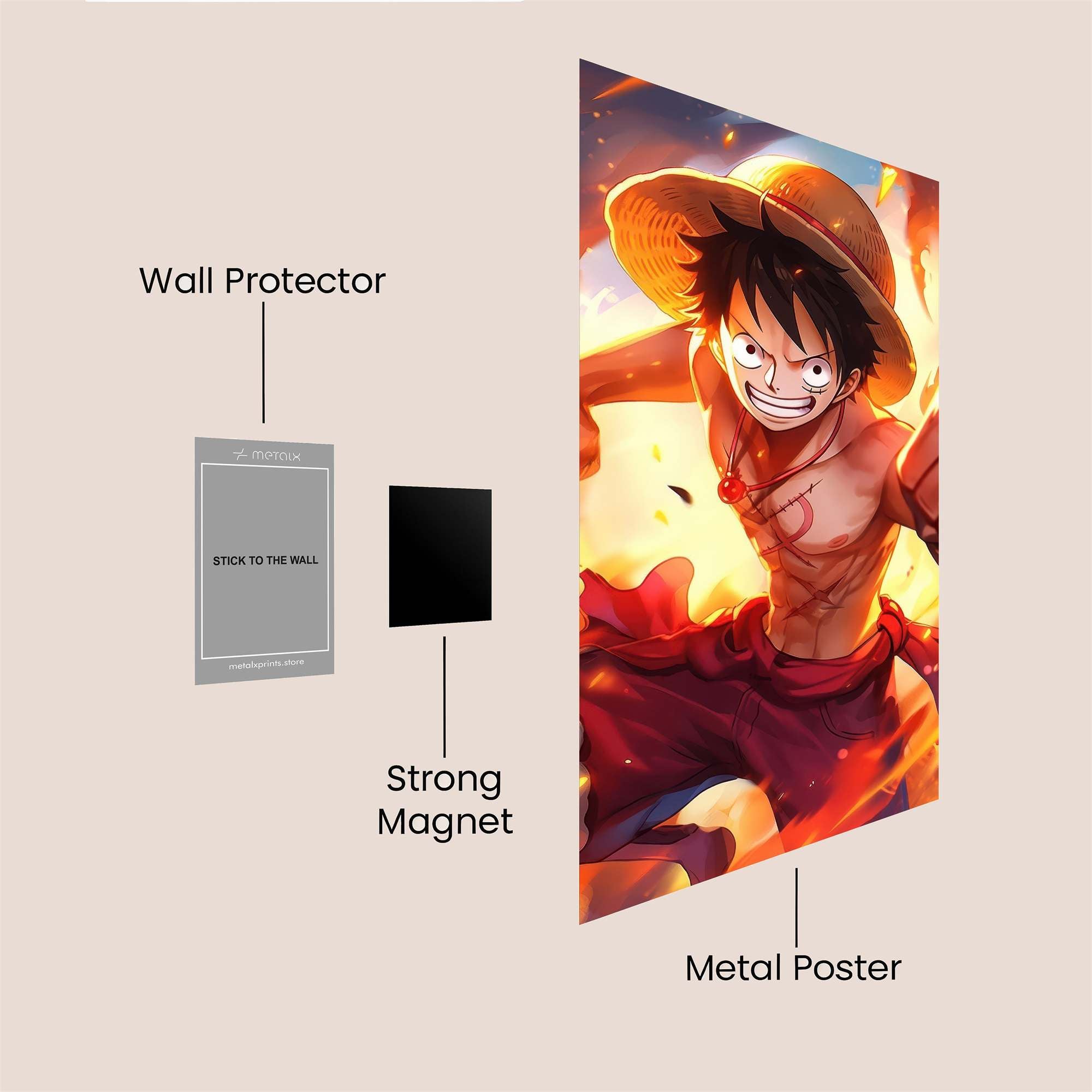 Luffy Blaze Safe Wall Magnetic / M
