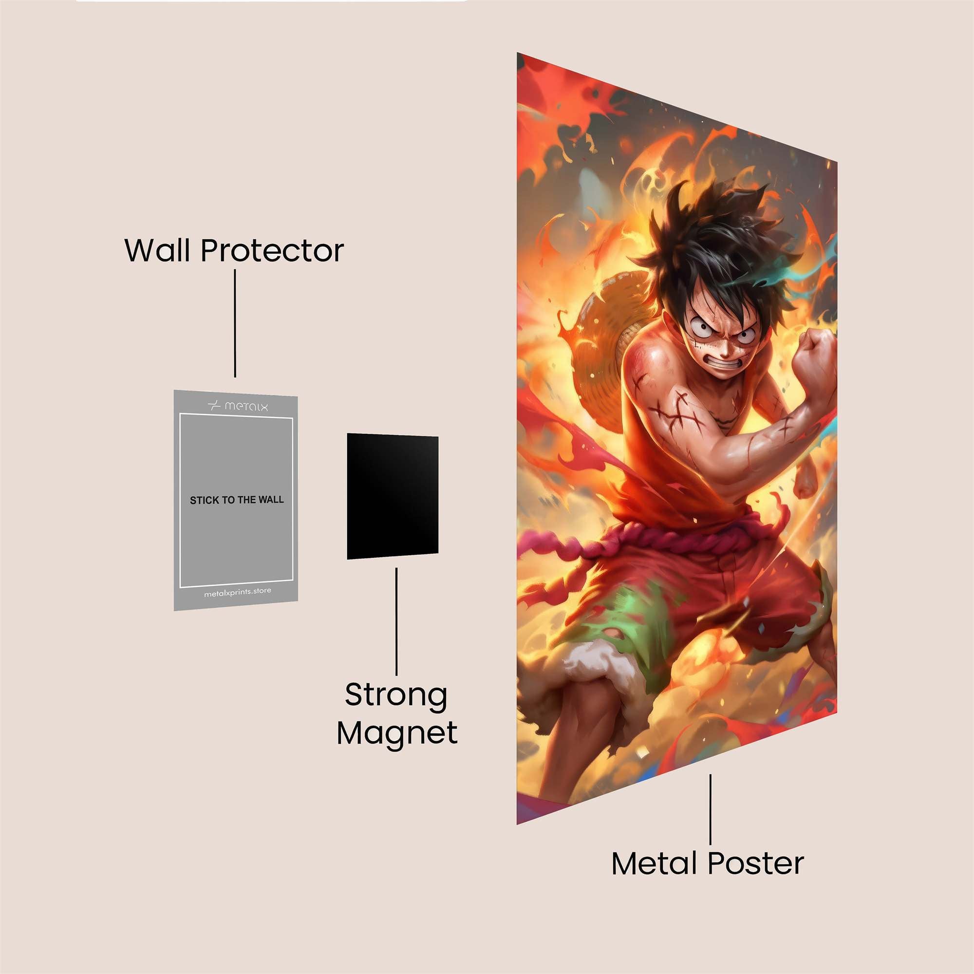 Luffy Blaze Safe Wall Magnetic / M