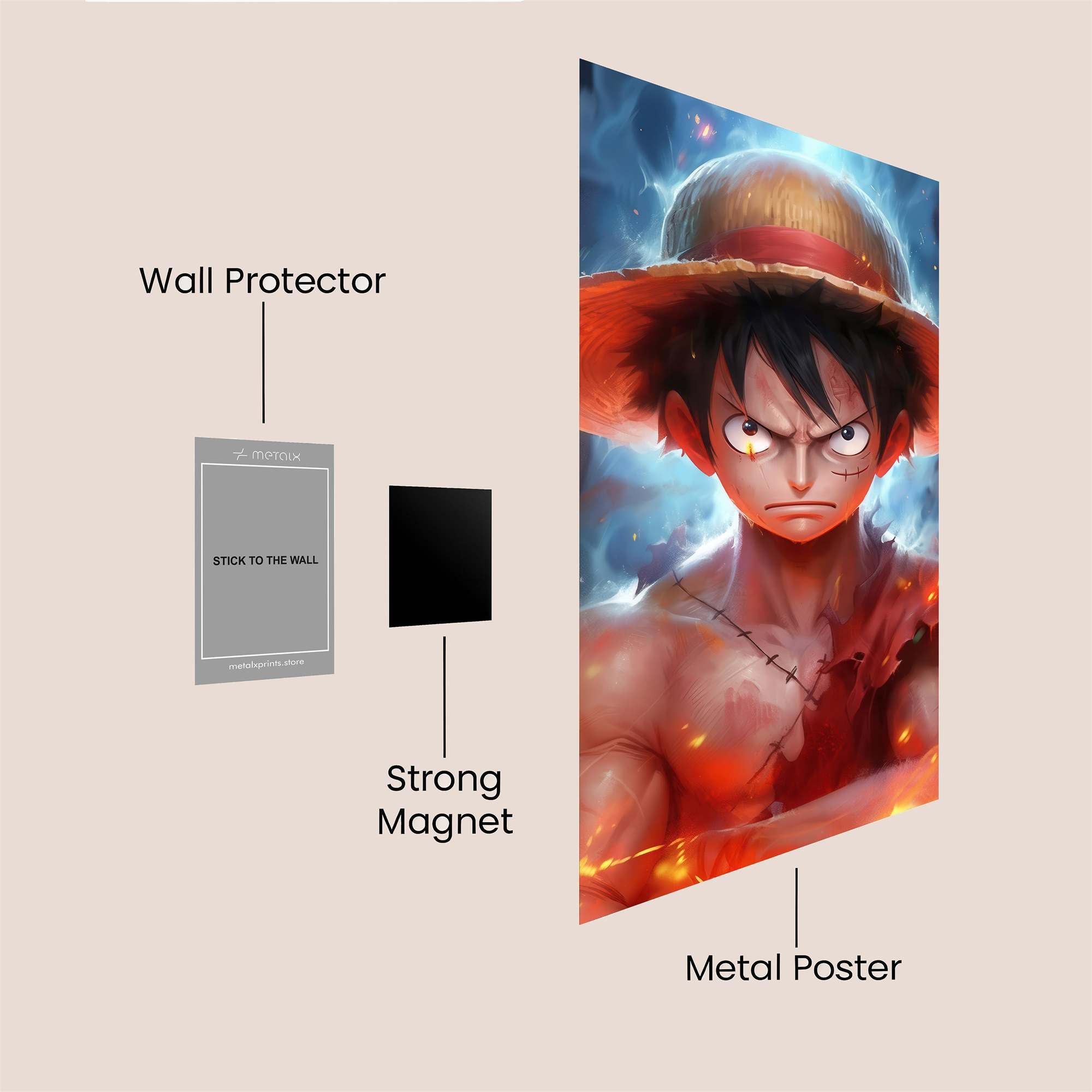 Luffy Inferno Safe Wall Magnetic / M