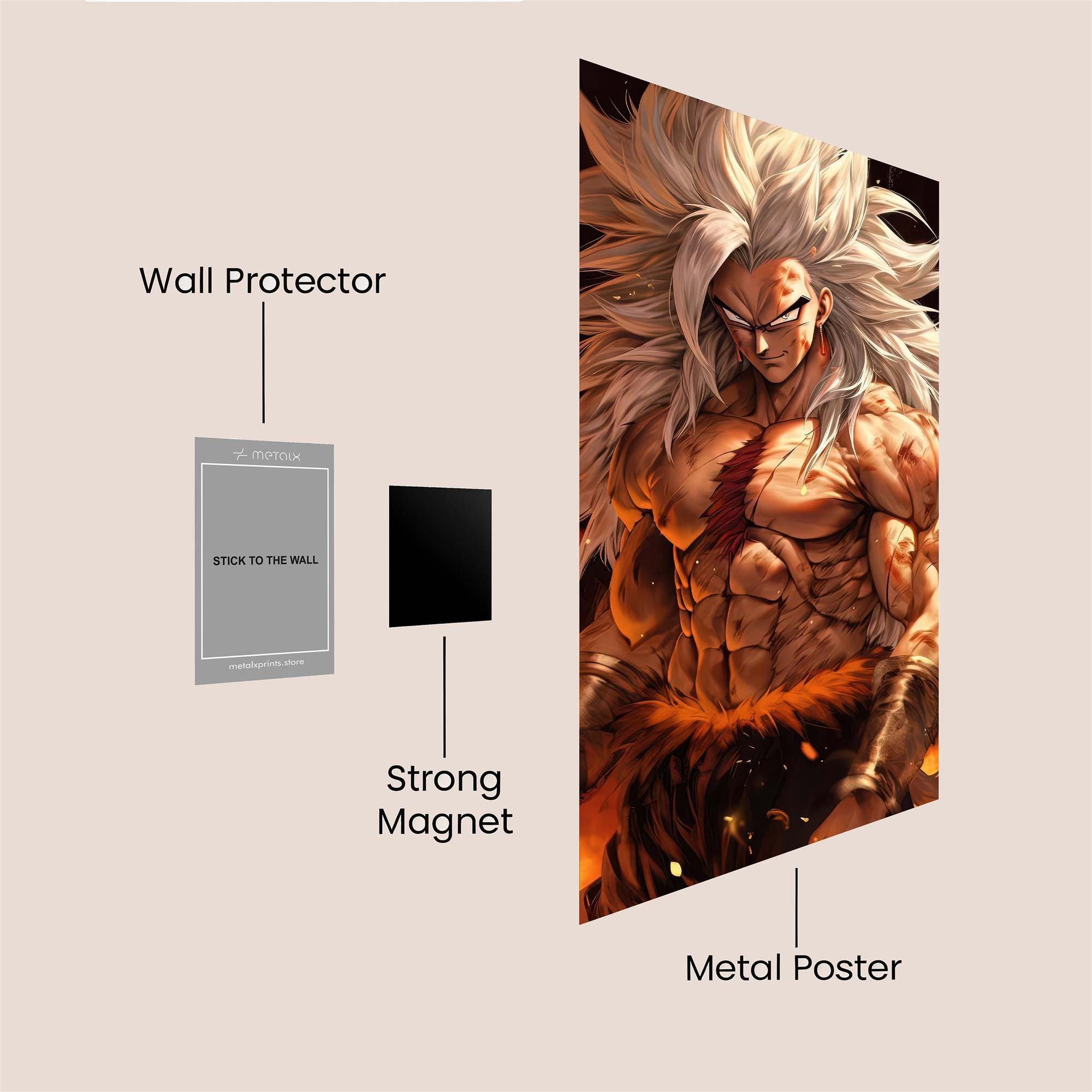 Saiyan Fury Safe Wall Magnetic / M