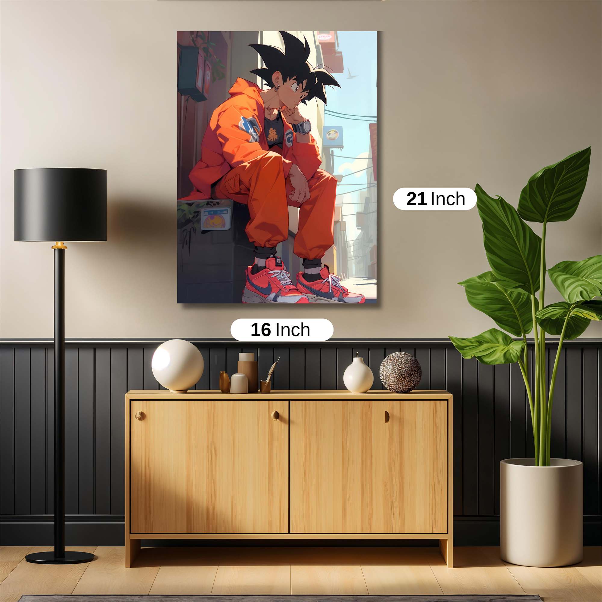 Saiyan Pondering Safe Wall Magnetic / M