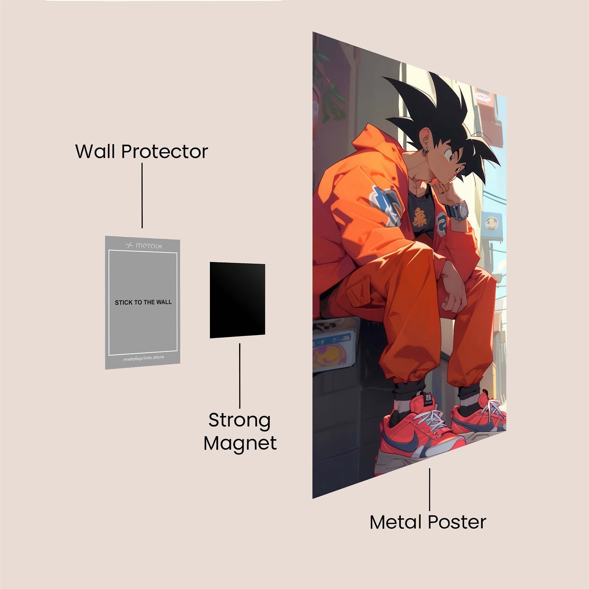 Saiyan Pondering Safe Wall Magnetic / M