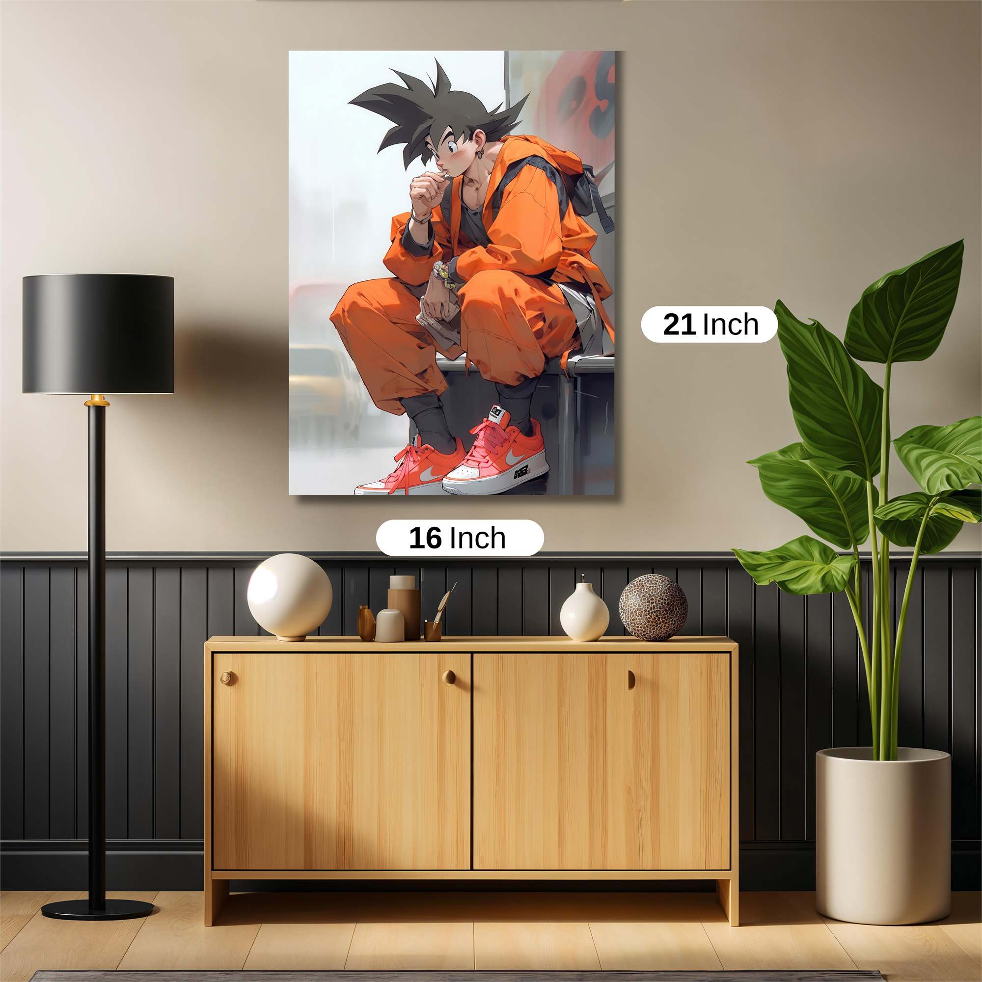 Goku Pensive Safe Wall Magnetic / M