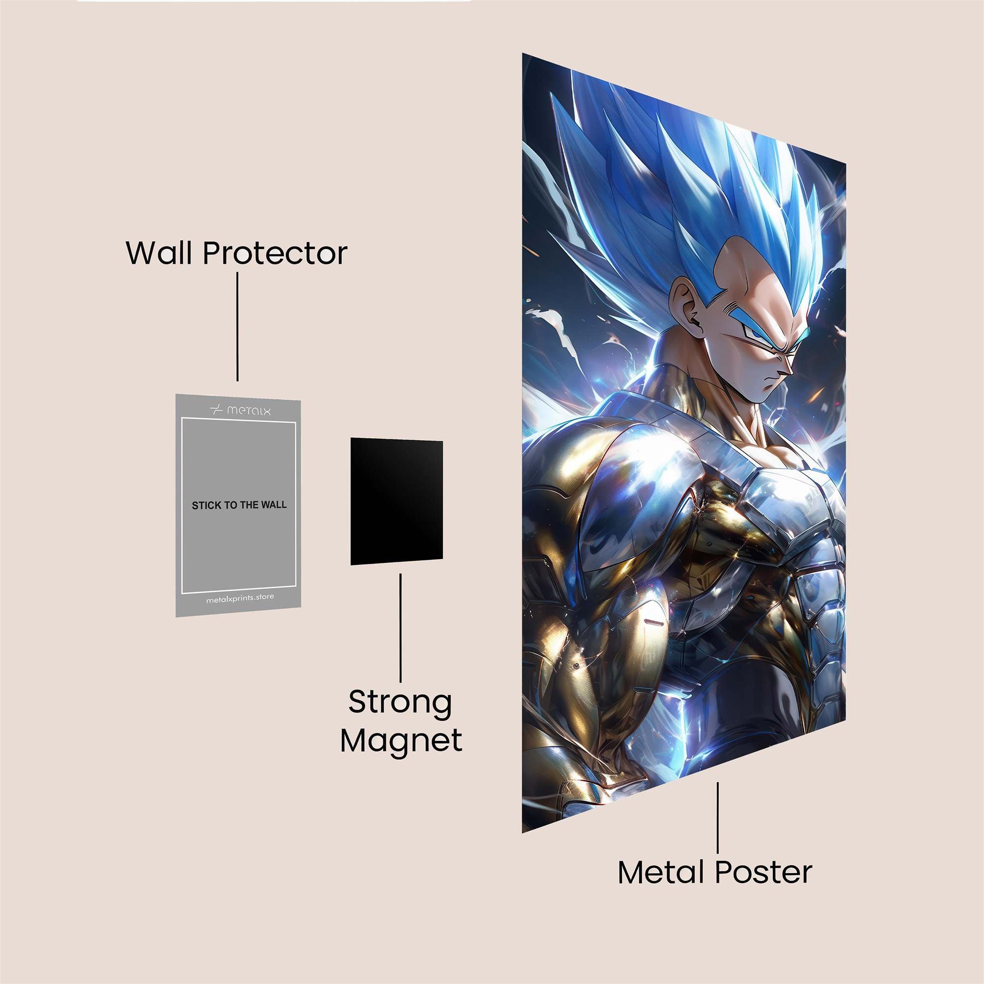 Vegeta Ascendance Safe Wall Magnetic / M