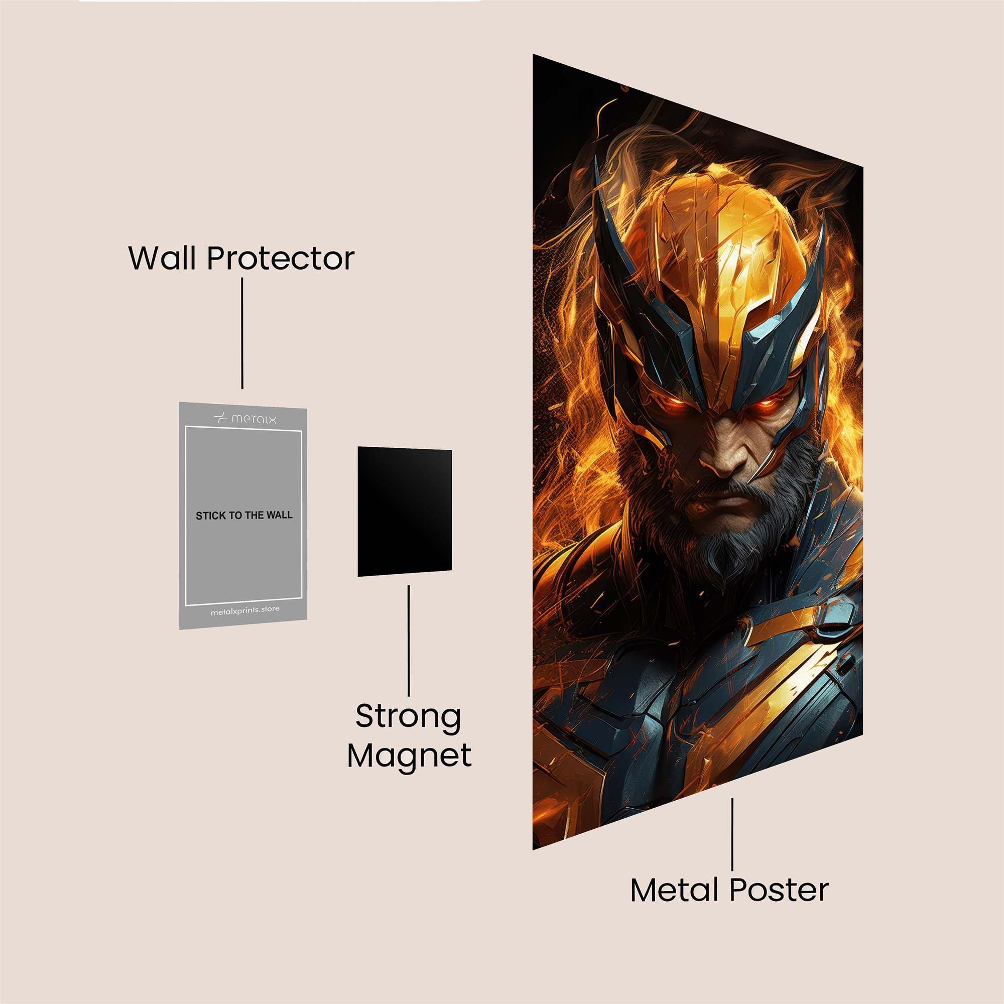 Fiery Conqueror Safe Wall Magnetic / M