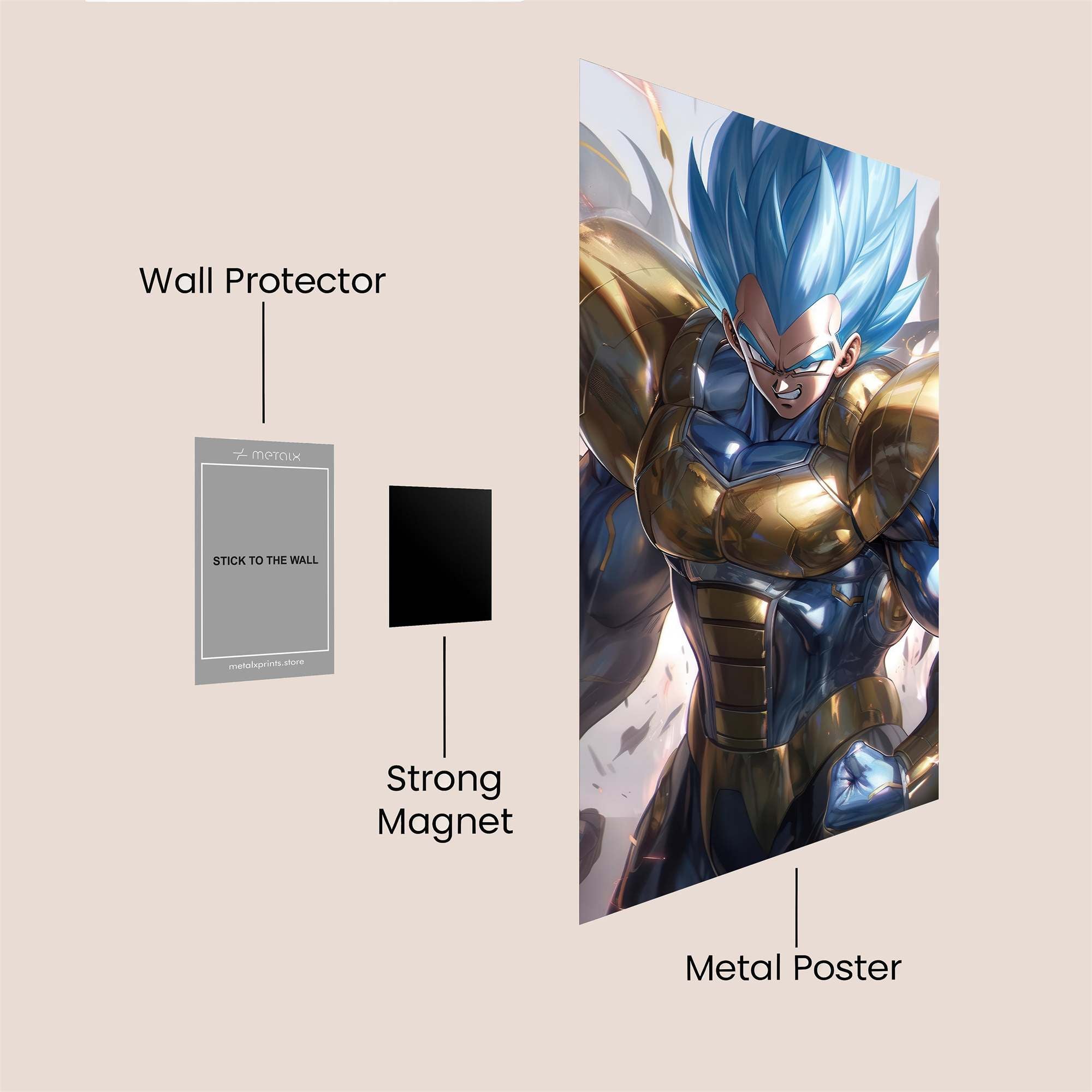 Vegeta Bravado Safe Wall Magnetic / M