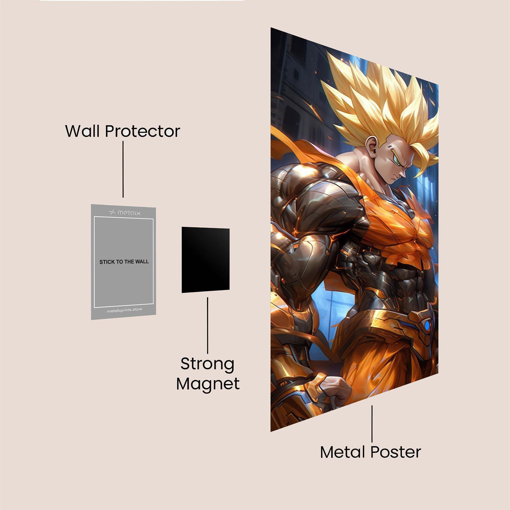 Saiyan Fury Safe Wall Magnetic / M