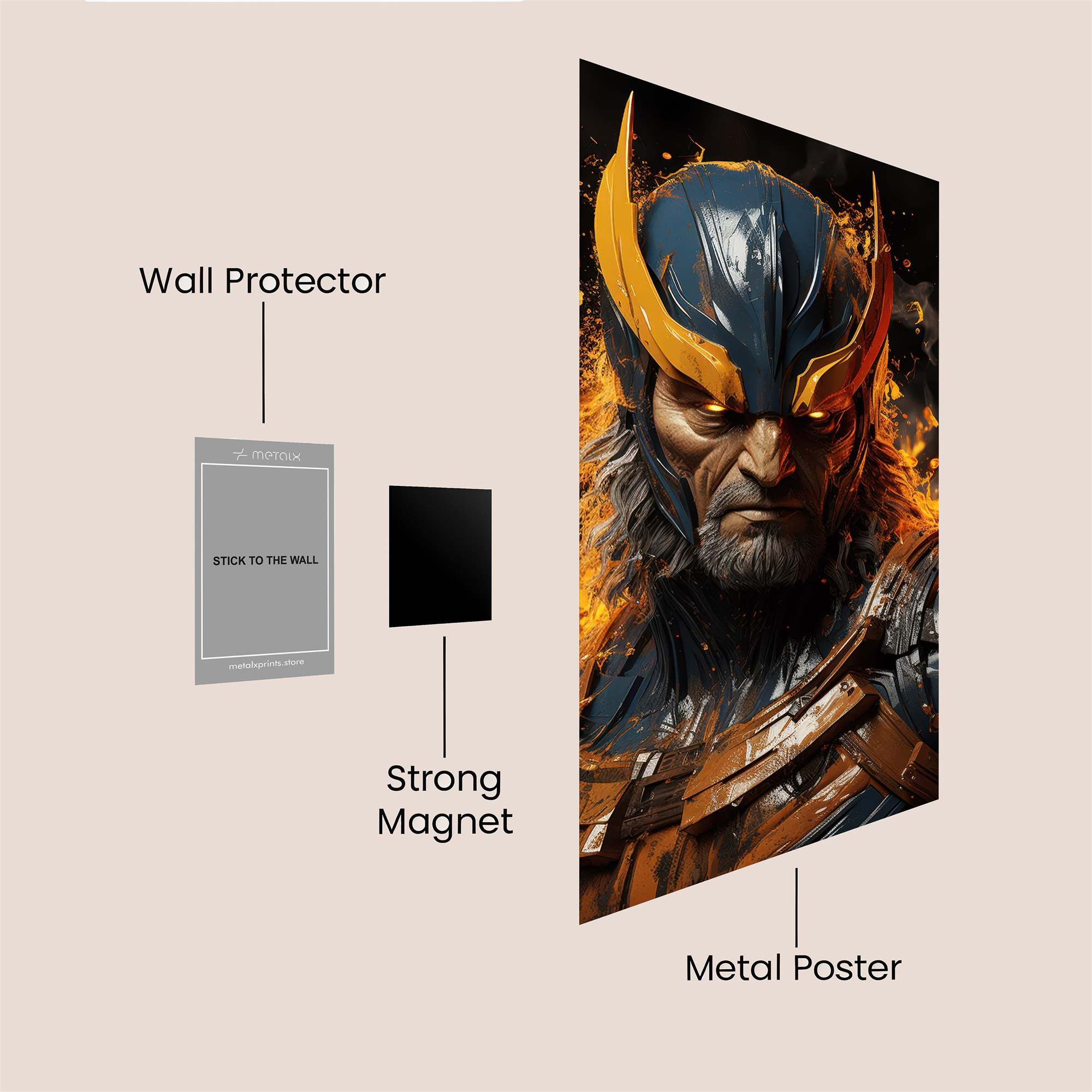 Heroic Blaze Safe Wall Magnetic / M
