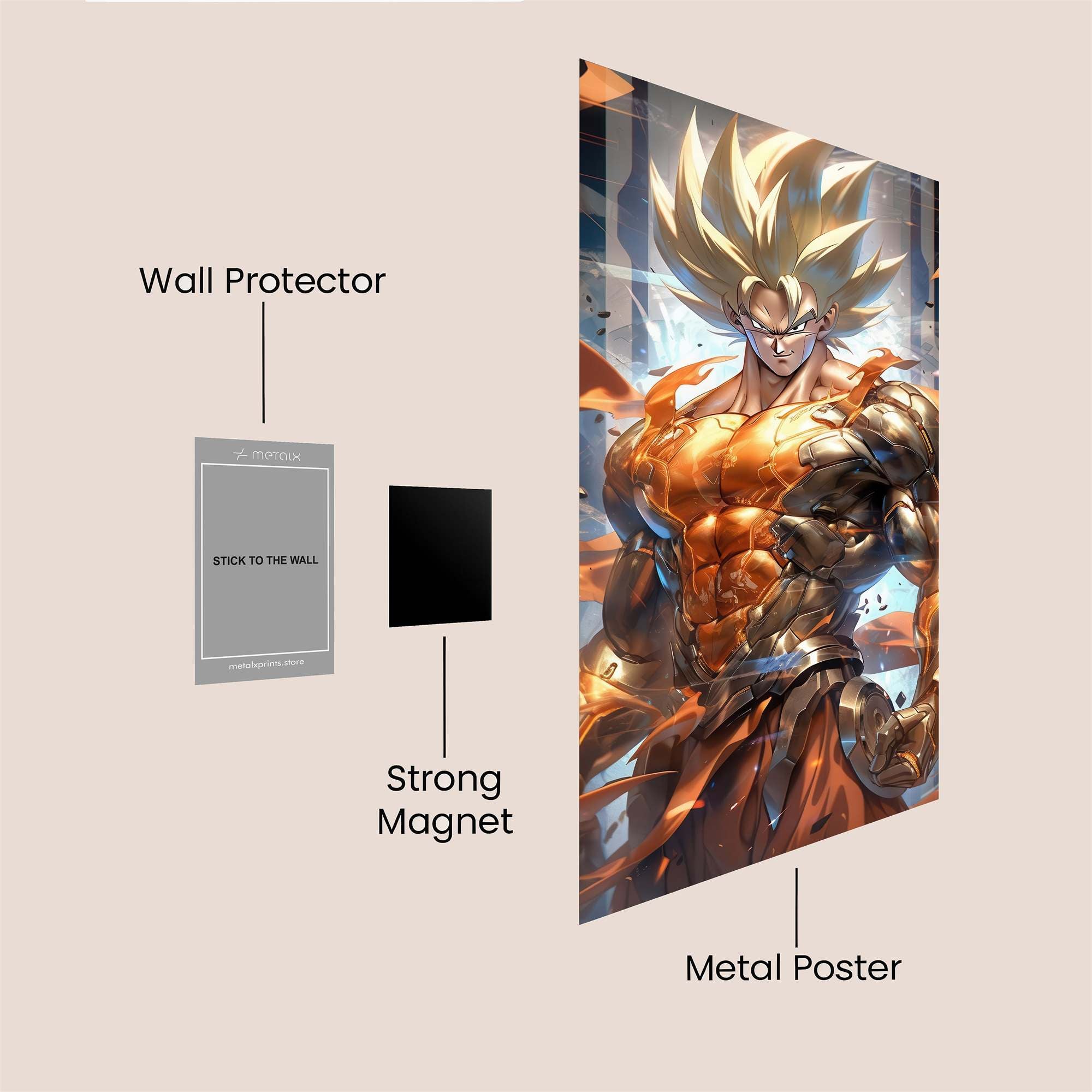 Saiyan Blaze Safe Wall Magnetic / M