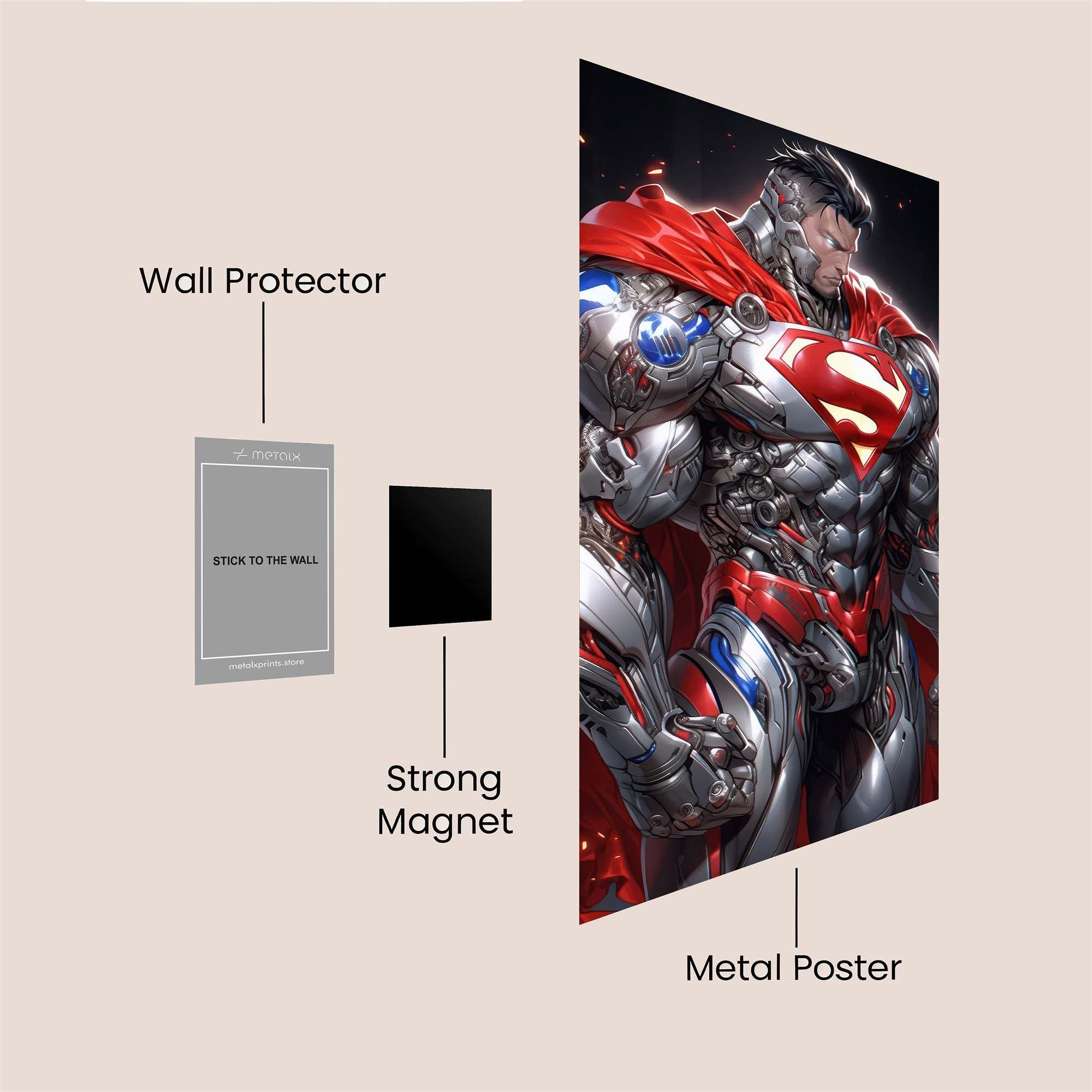 Superman Resurgence Safe Wall Magnetic / M