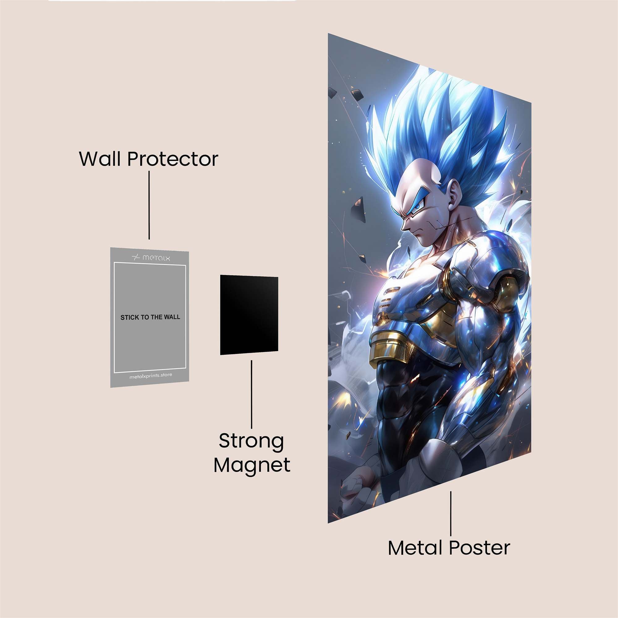 Vegeta Ascendance Safe Wall Magnetic / M