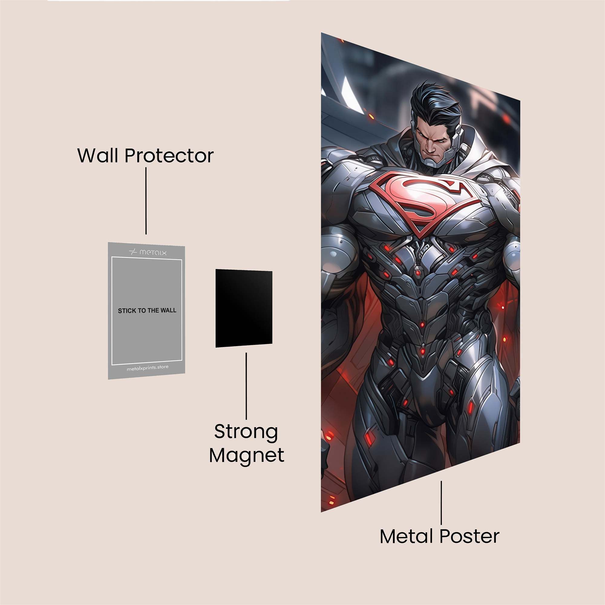Superman Ascendant Safe Wall Magnetic / M