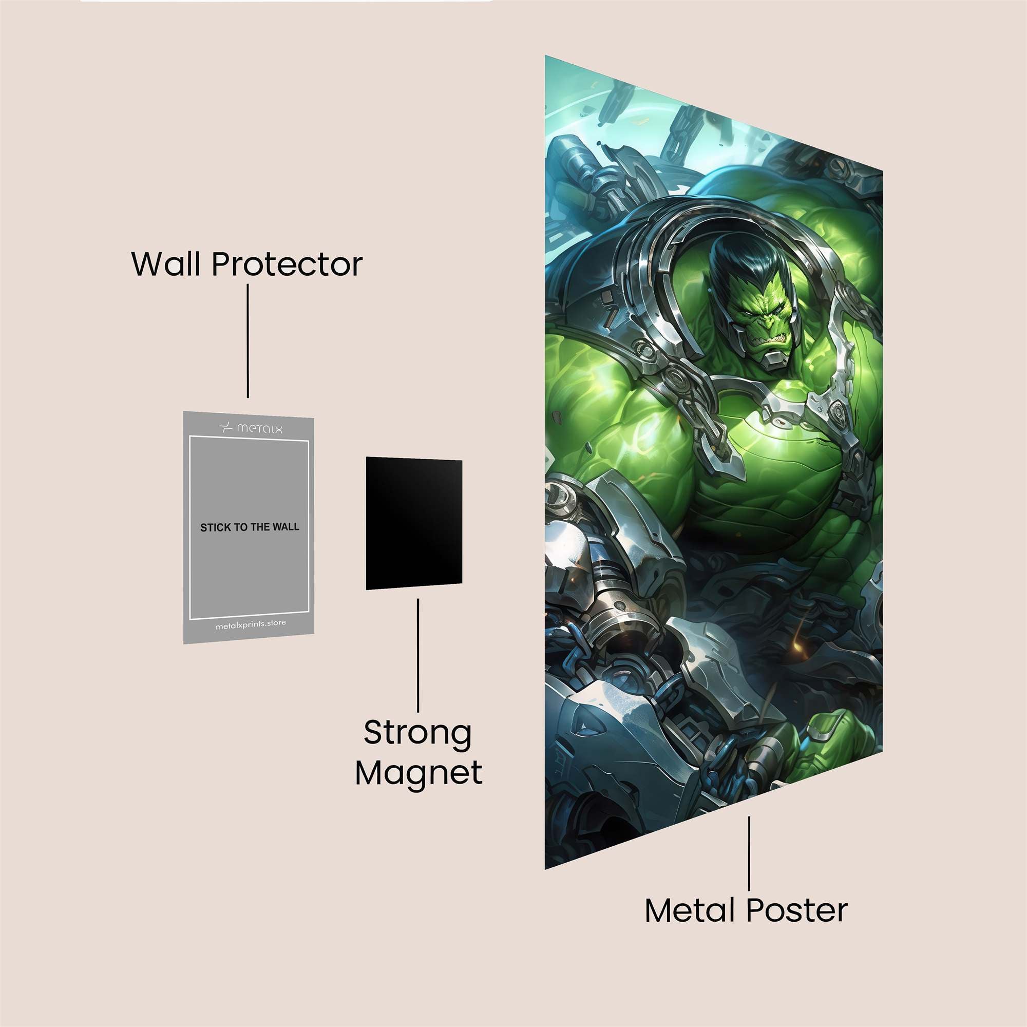 Hulk's Resilience Safe Wall Magnetic / M