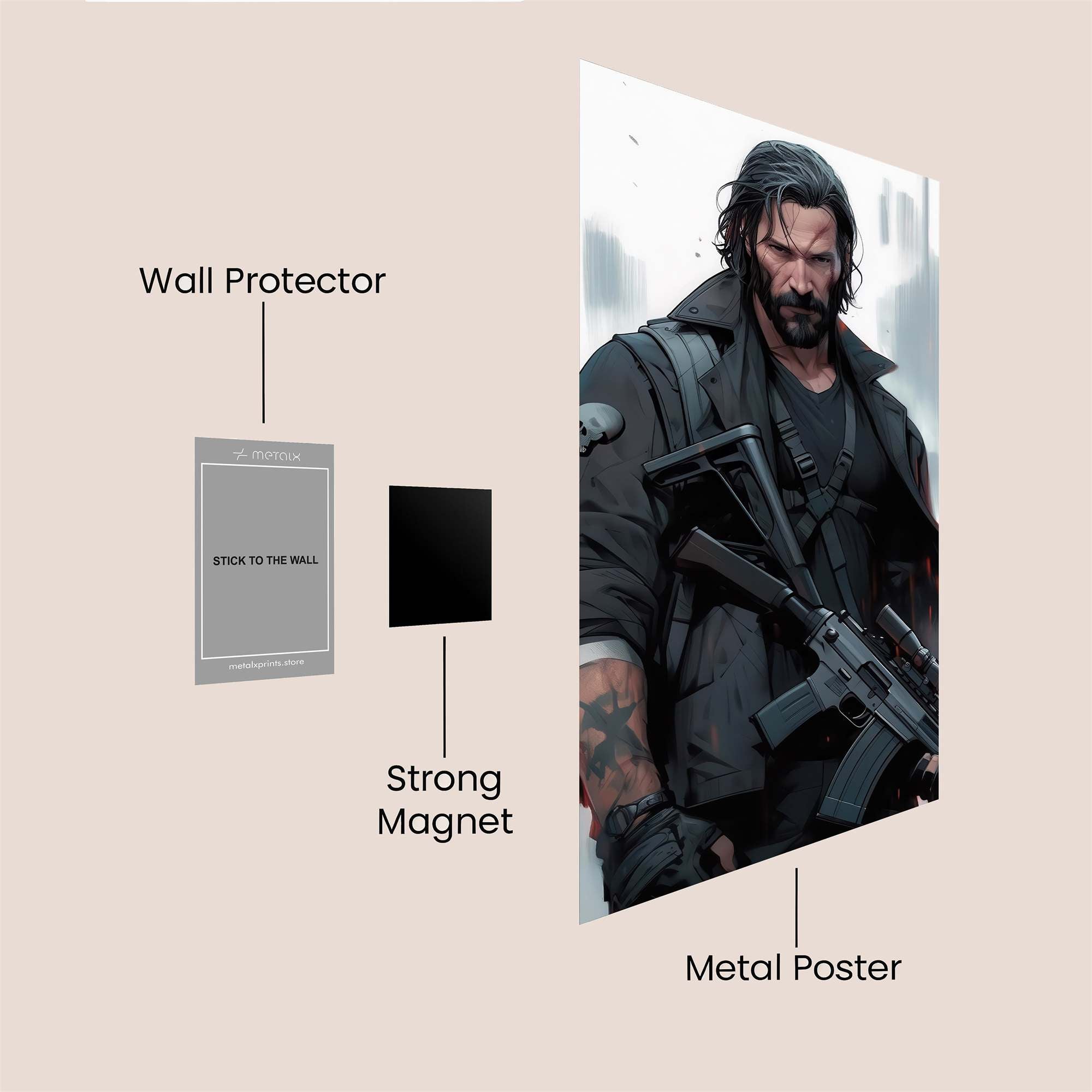 Warrior Vigor Safe Wall Magnetic / M