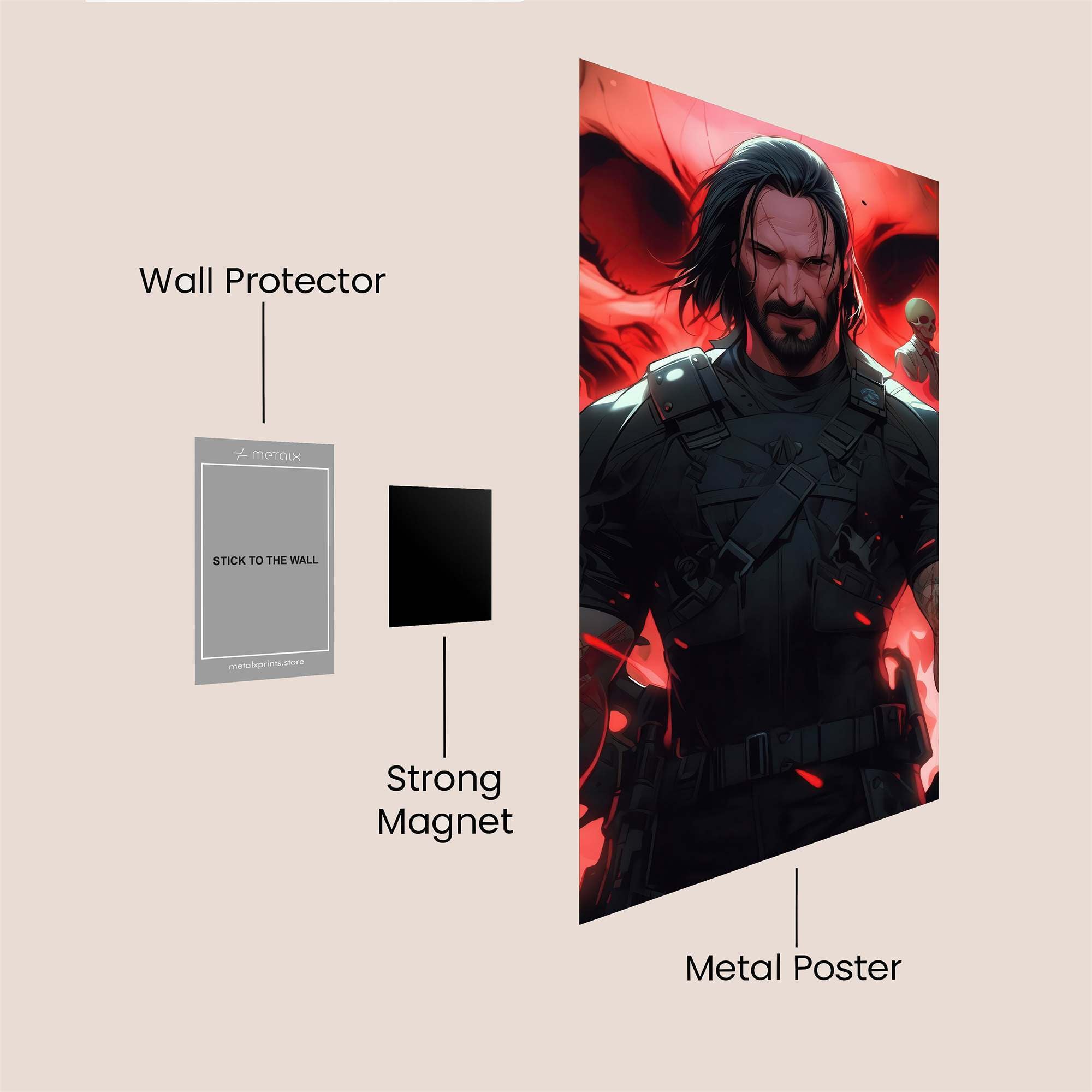 Warrior Fury Safe Wall Magnetic / M