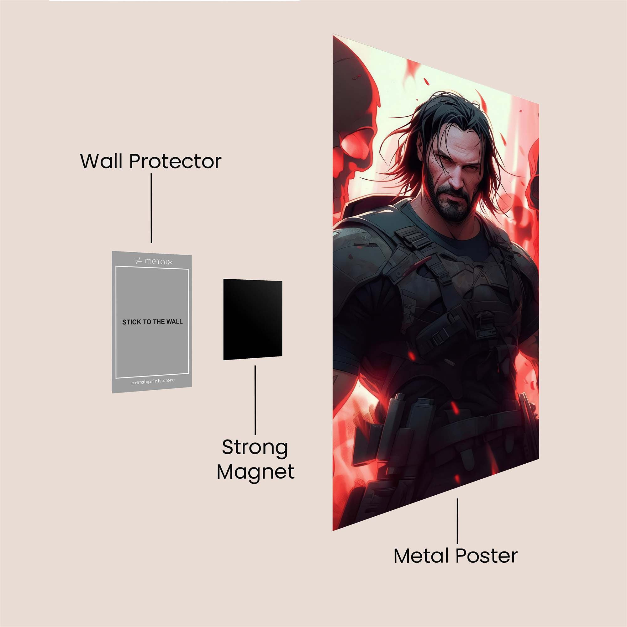 Warrior Inferno Safe Wall Magnetic / M