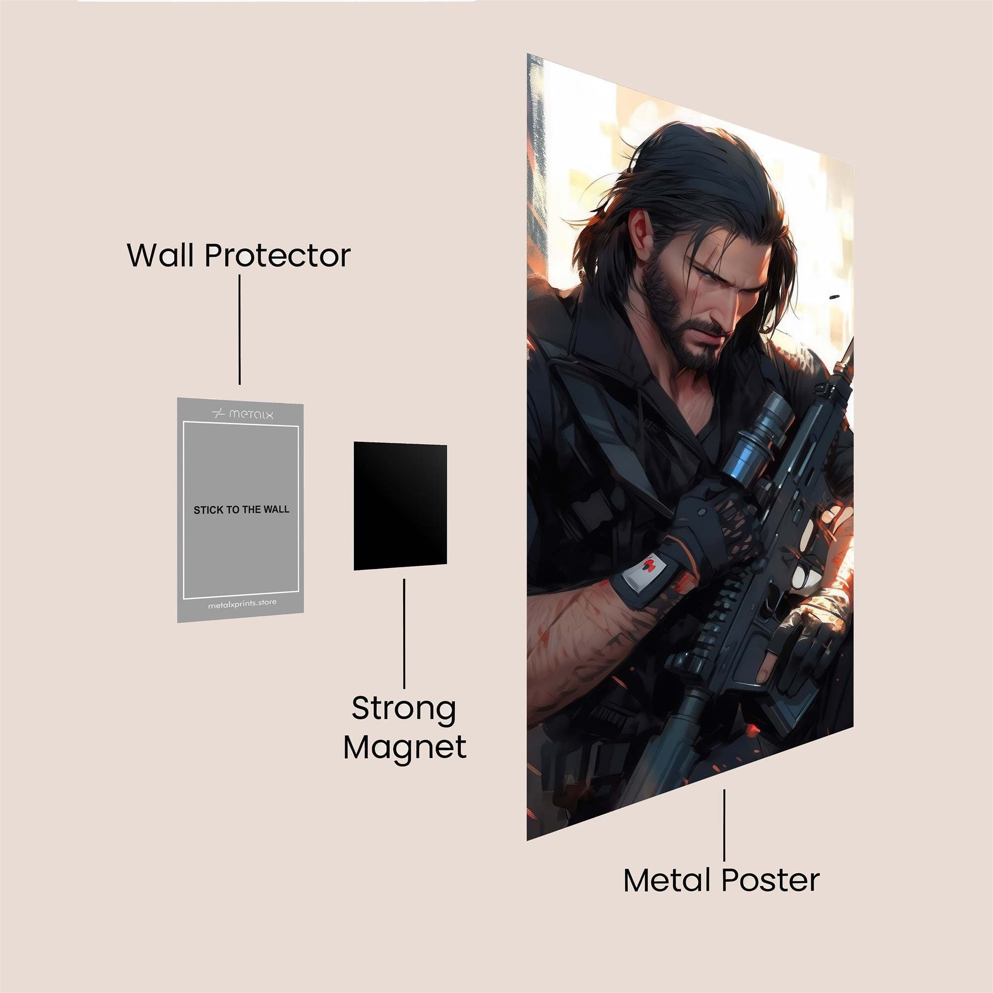 Warrior Solitude Safe Wall Magnetic / M