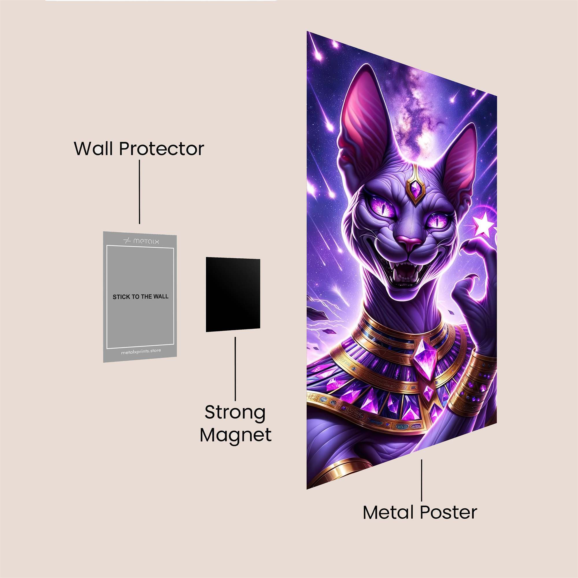 Cosmic Feline Safe Wall Magnetic / M