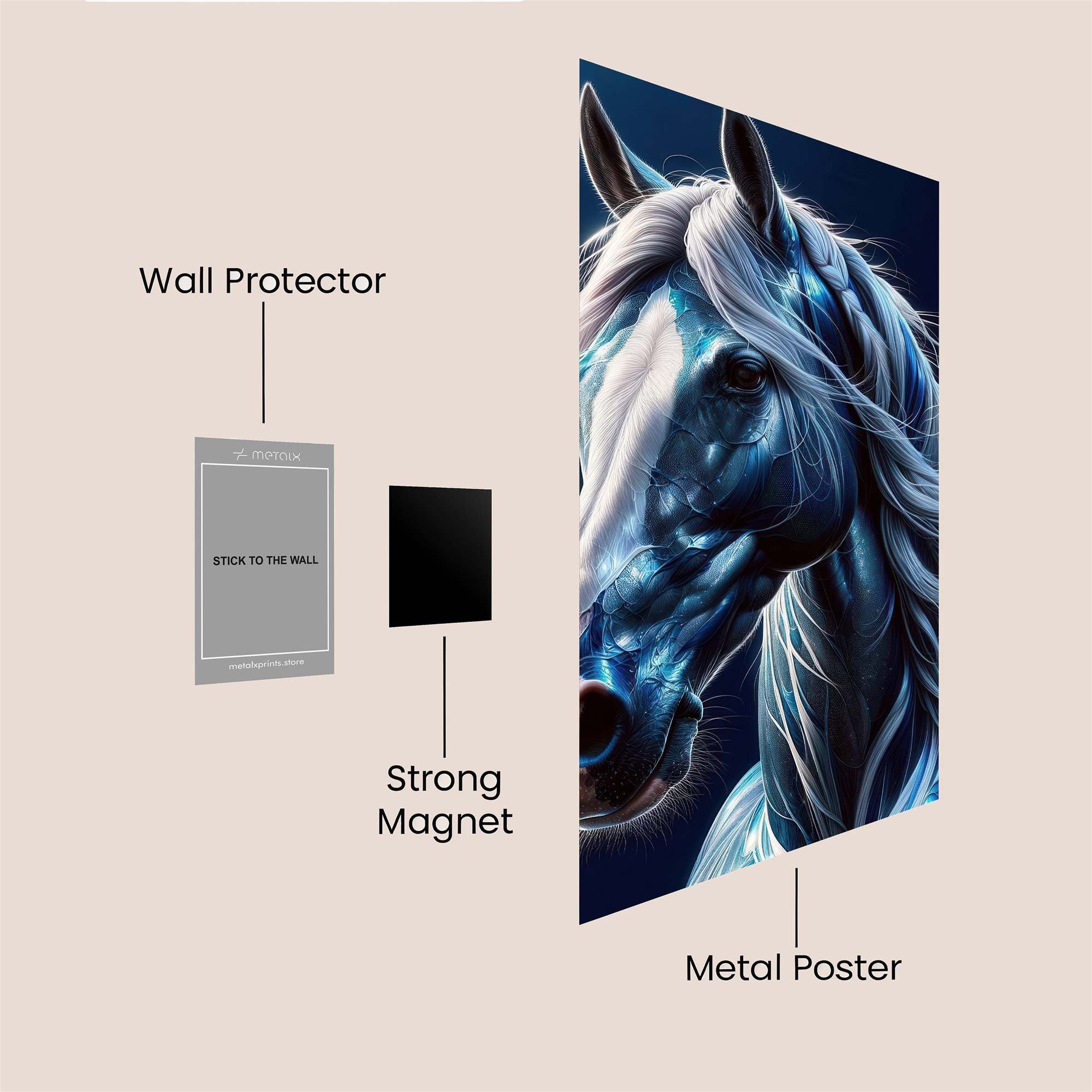 Luminous Equine Safe Wall Magnetic / M