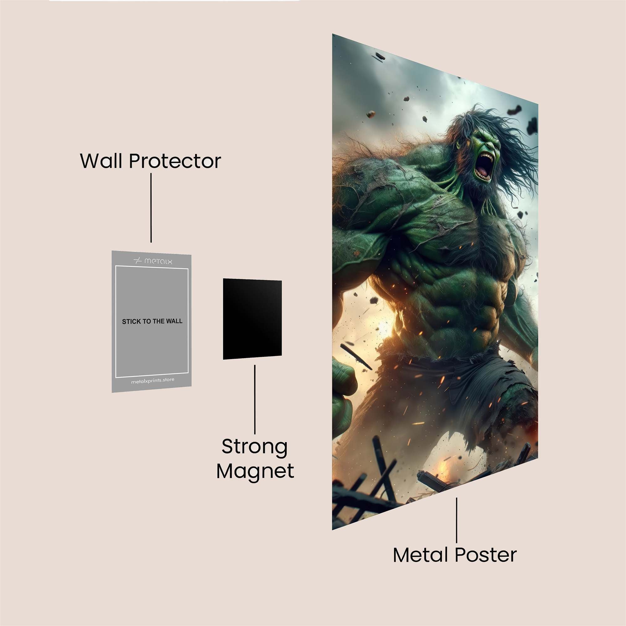 Hulk Rampage Safe Wall Magnetic / M