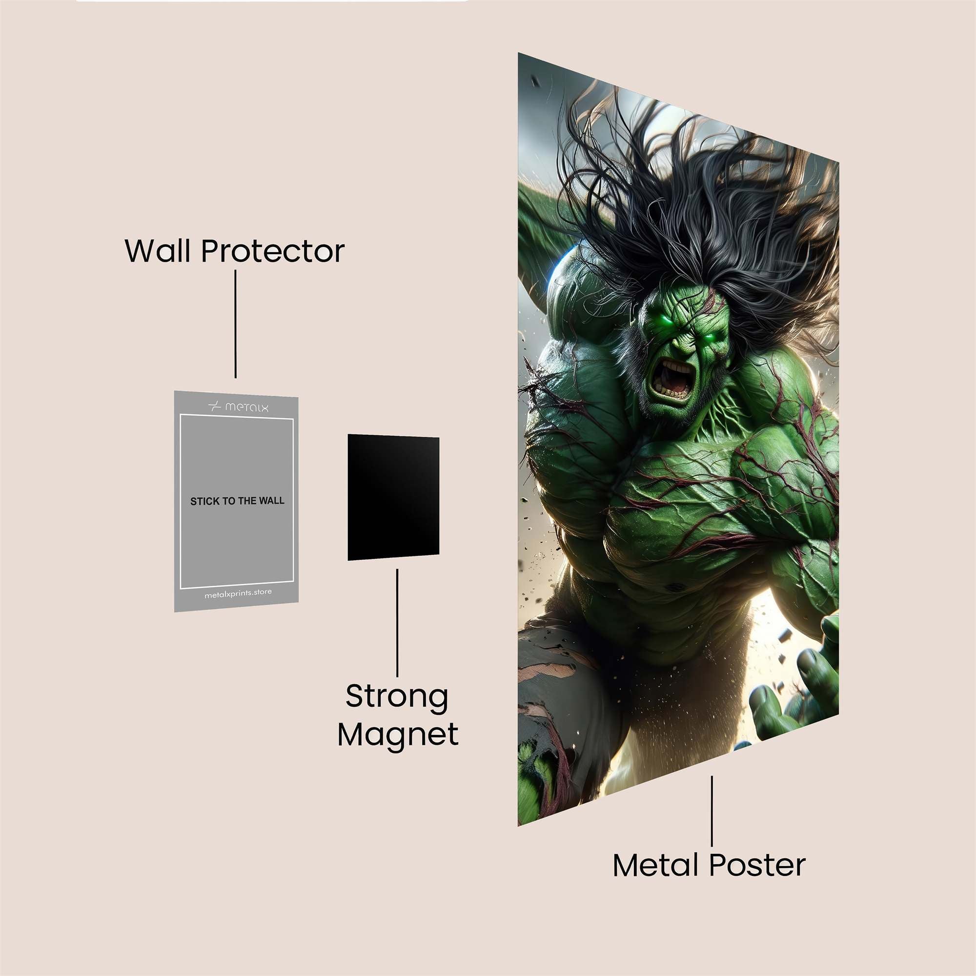 Hulk Fury Safe Wall Magnetic / M