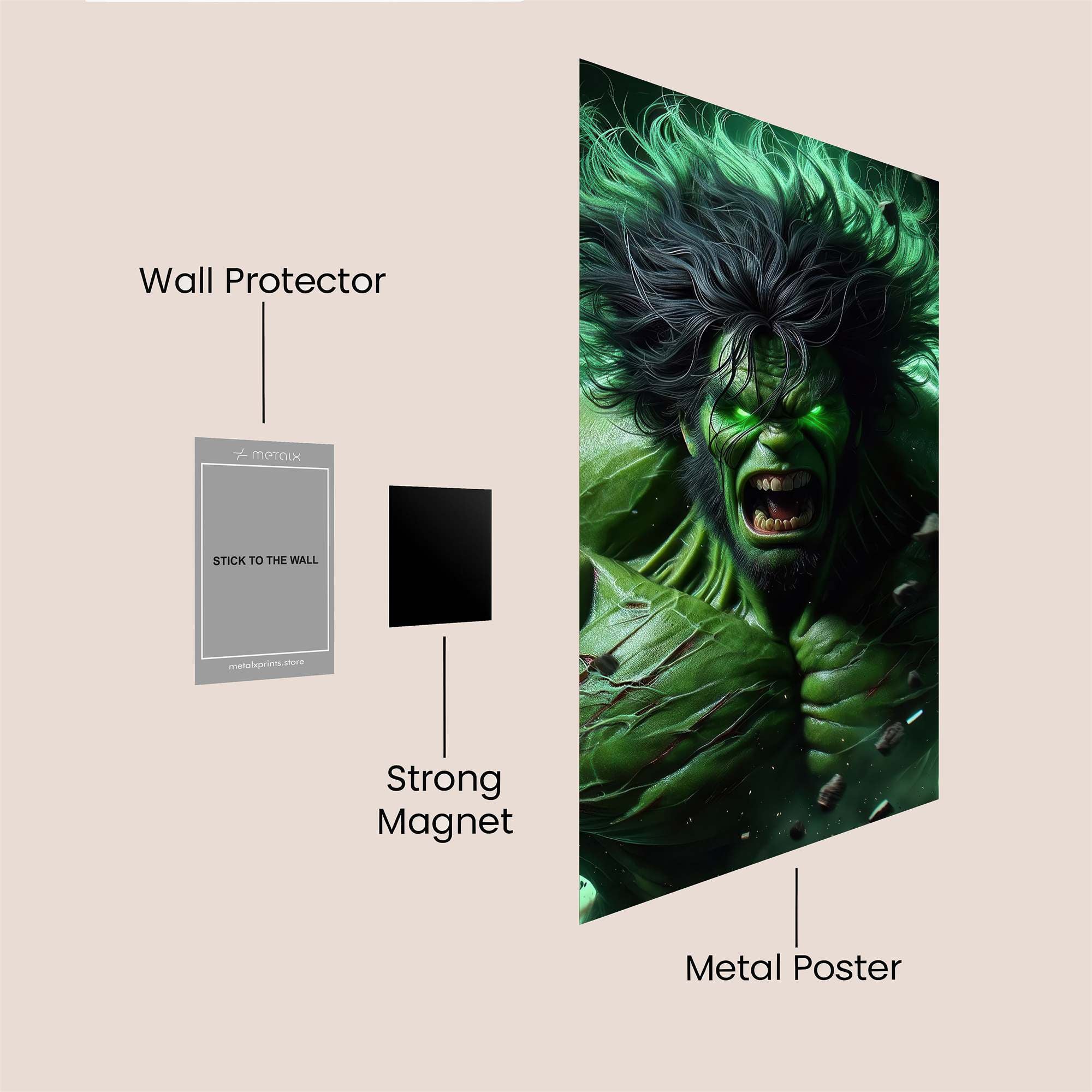 Hulk Fury Safe Wall Magnetic / M