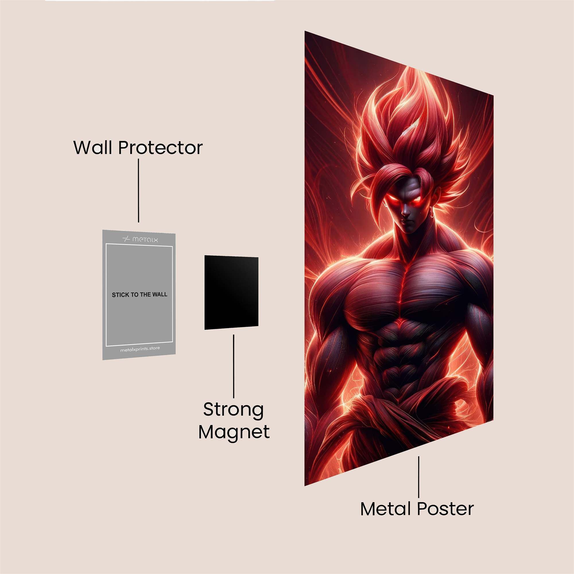 Saiyan Inferno Safe Wall Magnetic / M