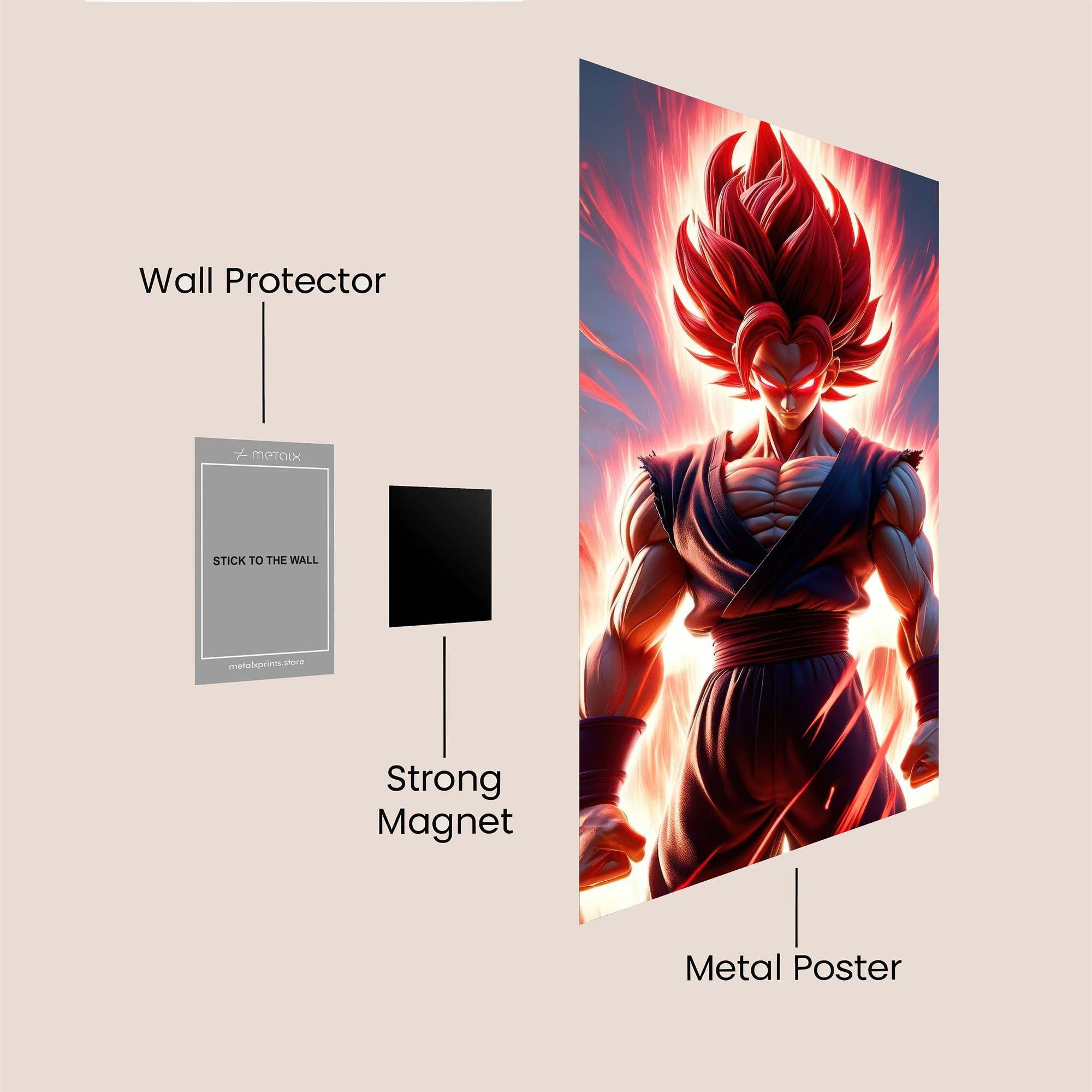 Saiyan Fury Safe Wall Magnetic / M
