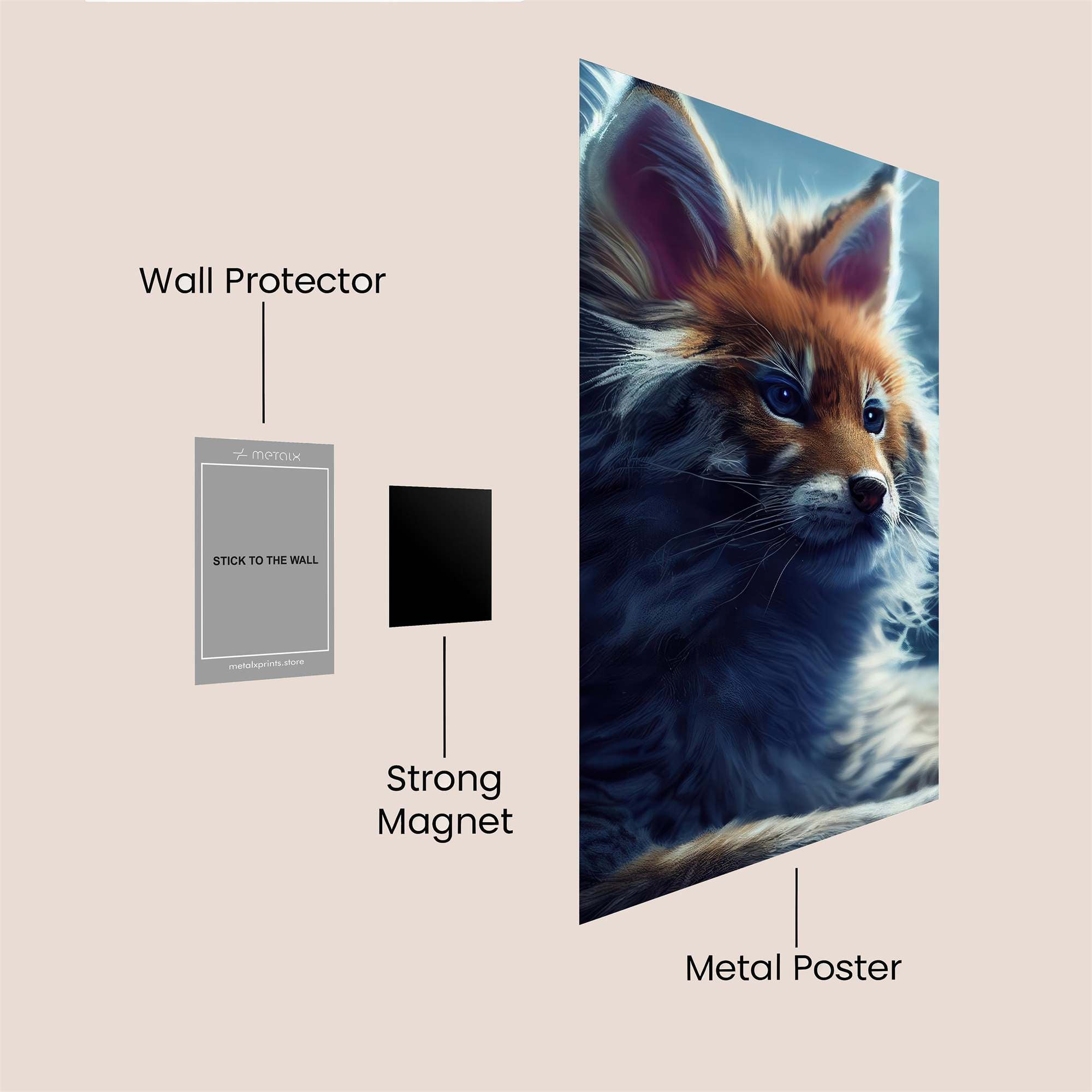 Fox's Reverie Safe Wall Magnetic / M