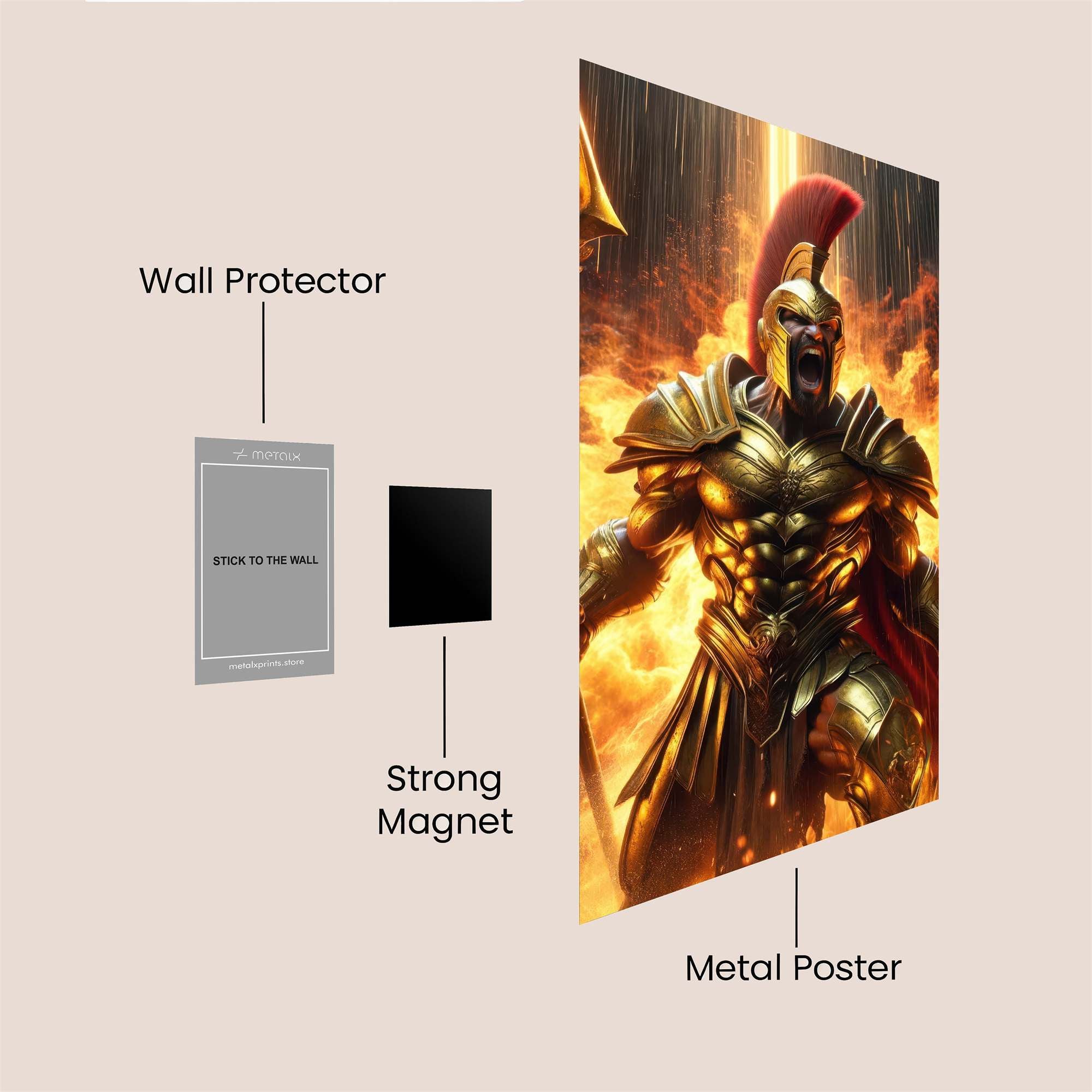 Fierce Blaze Safe Wall Magnetic / M