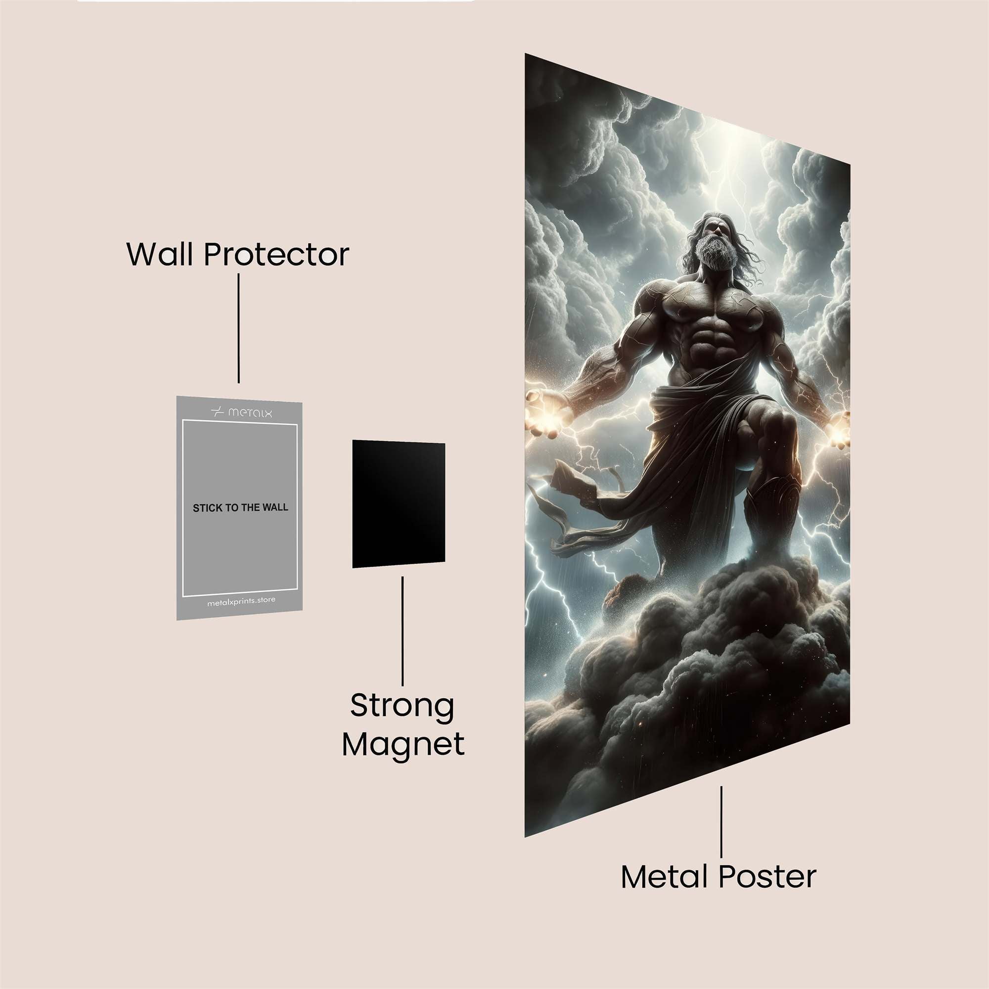 Zeus Thunderstorm Safe Wall Magnetic / M