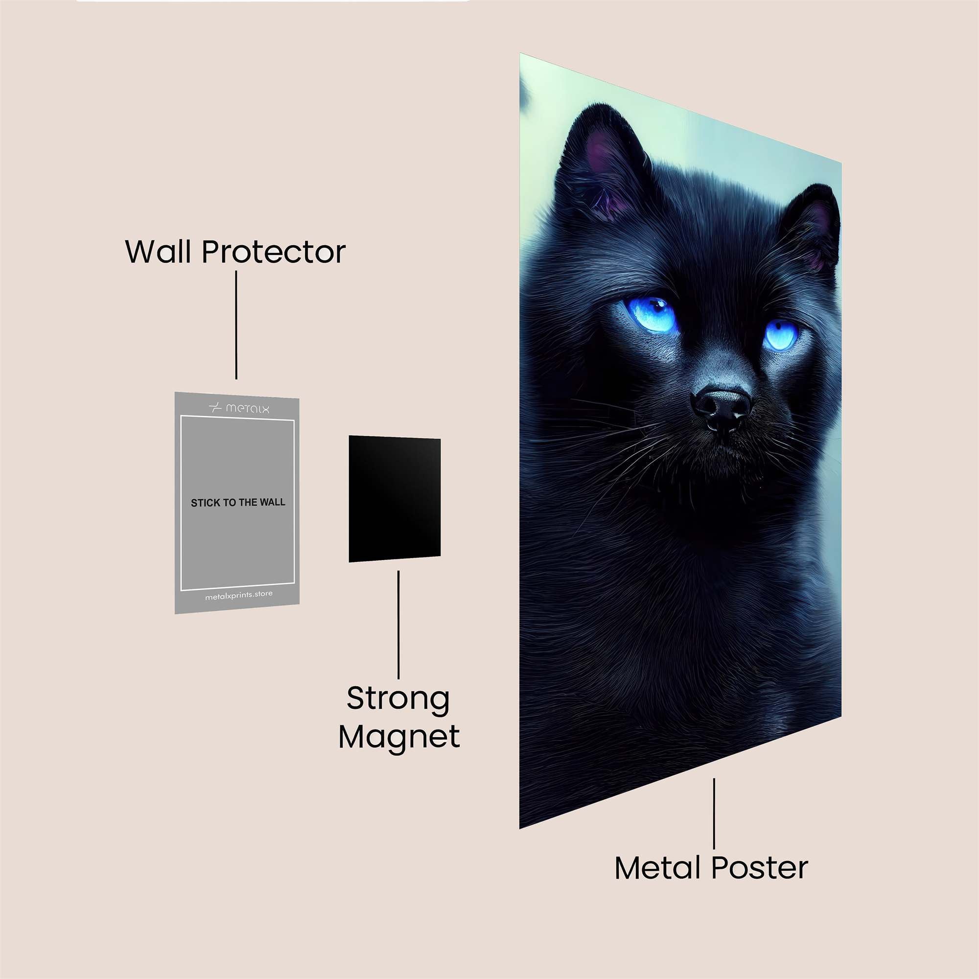 Mystic Feline Safe Wall Magnetic / M