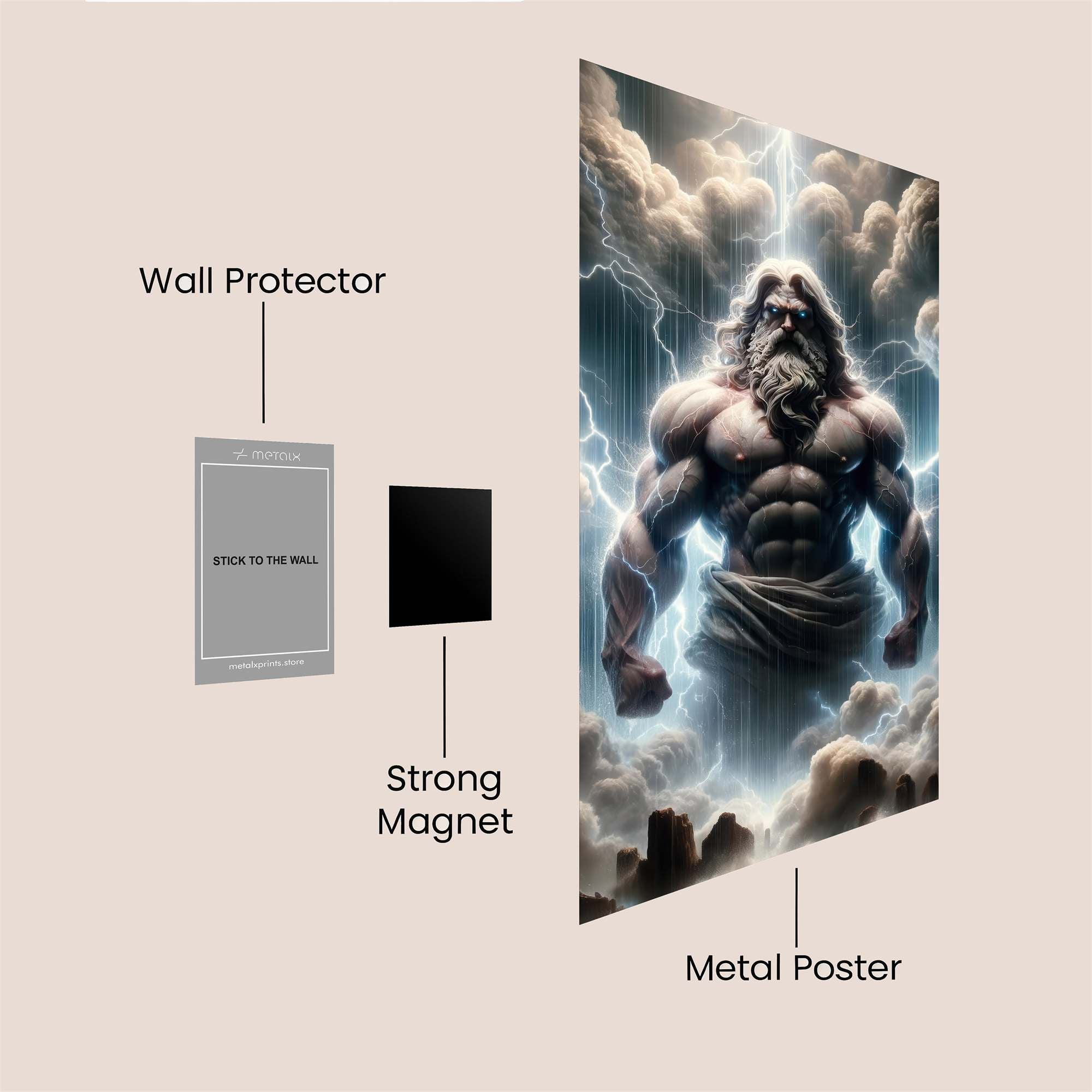 Zeus Thunderstorm Safe Wall Magnetic / M