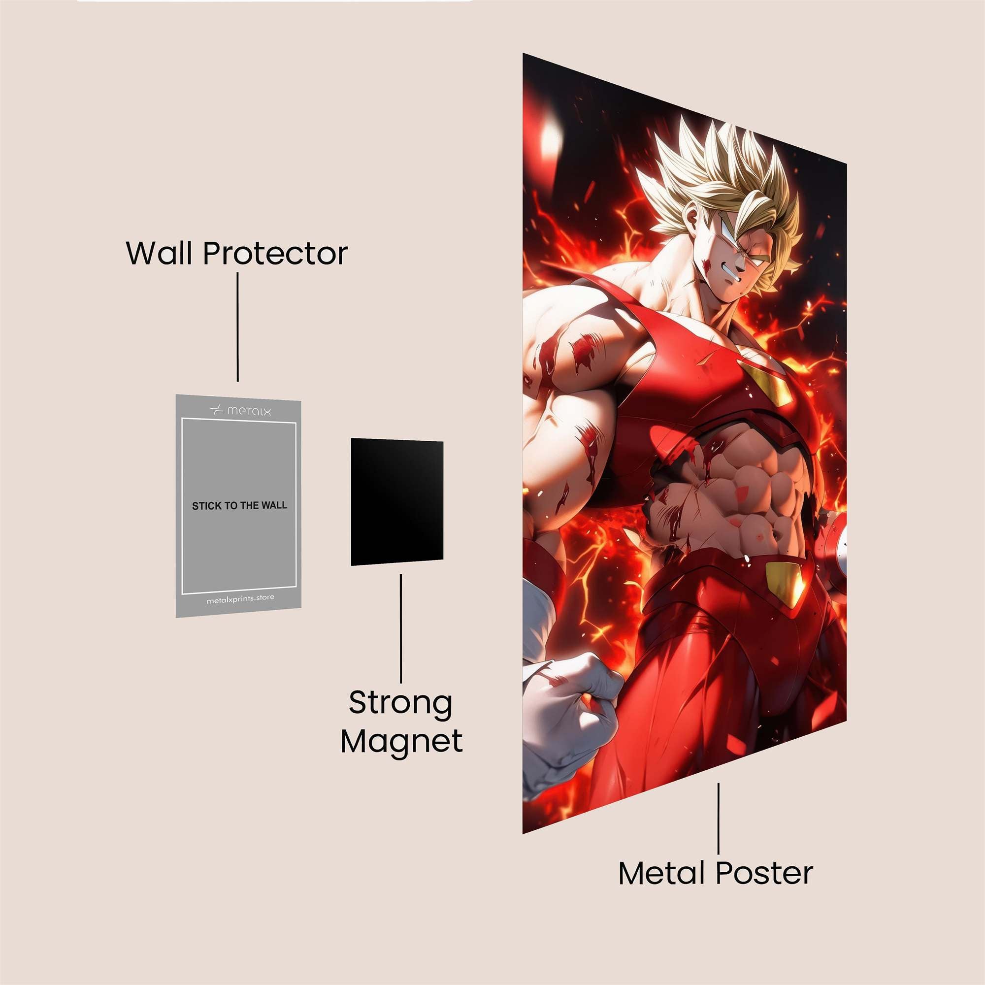 Saiyan Inferno Safe Wall Magnetic / M