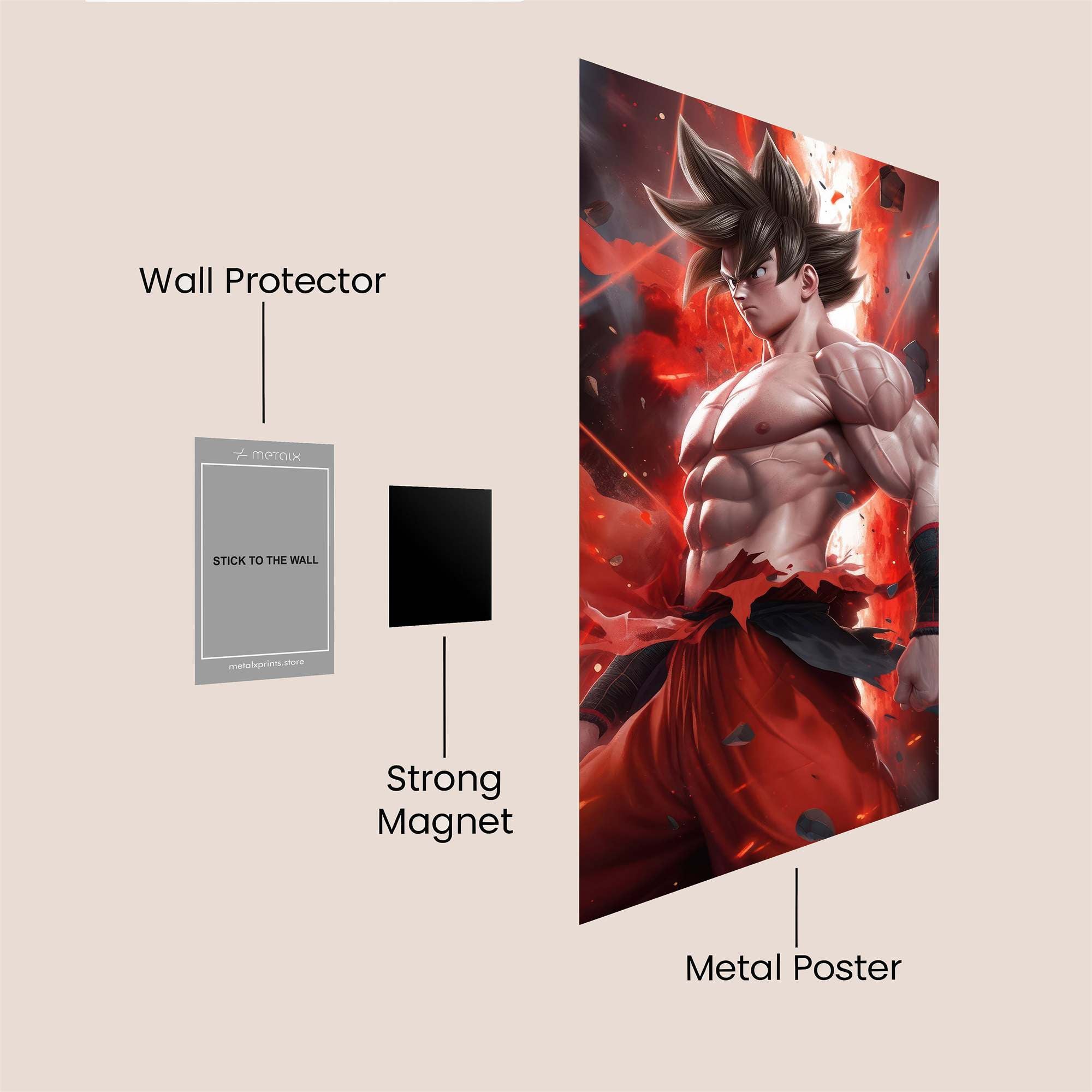 Saiyan Surge Safe Wall Magnetic / M