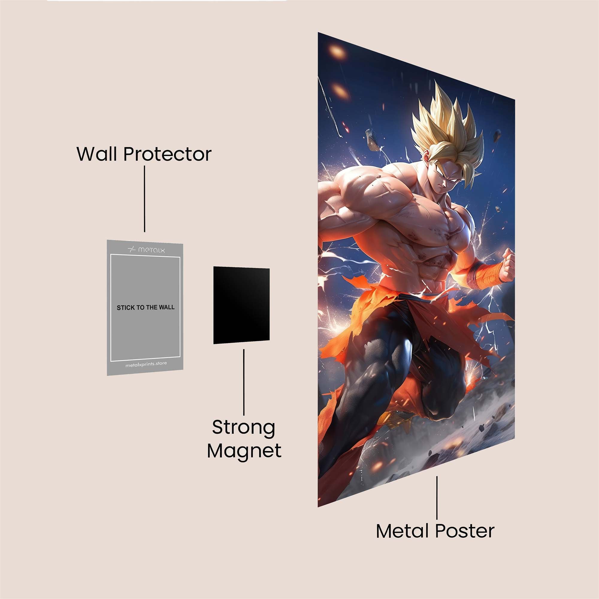 Saiyan Surge Safe Wall Magnetic / M