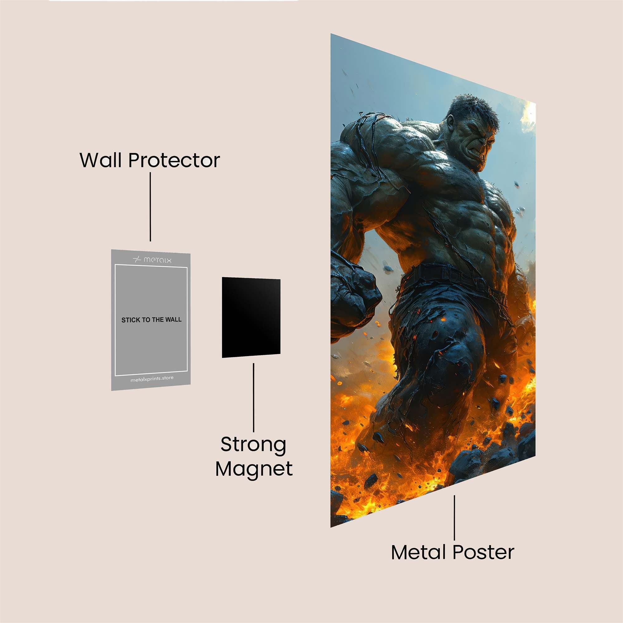 Hulk Inferno Safe Wall Magnetic / M