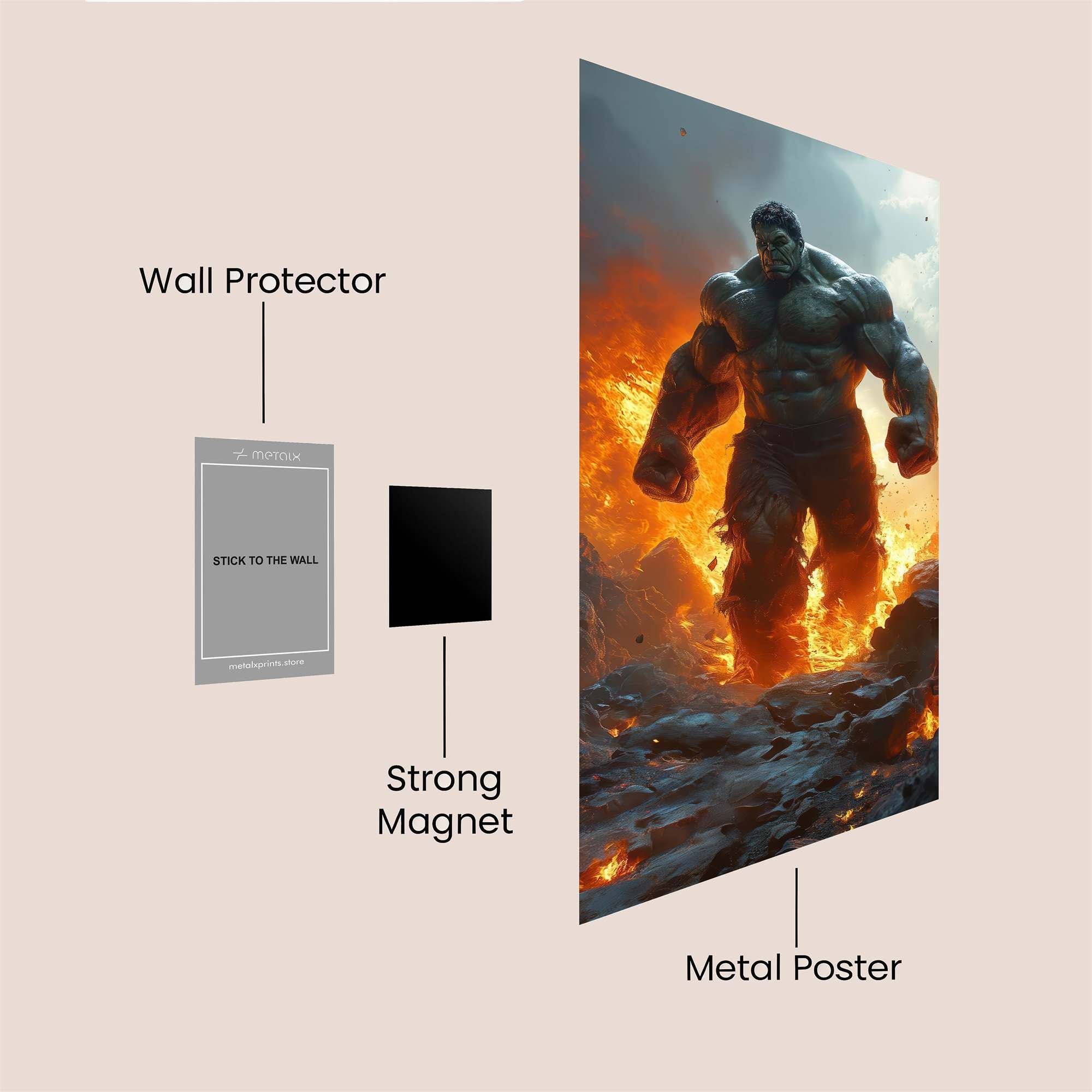 Hulk Inferno Safe Wall Magnetic / M