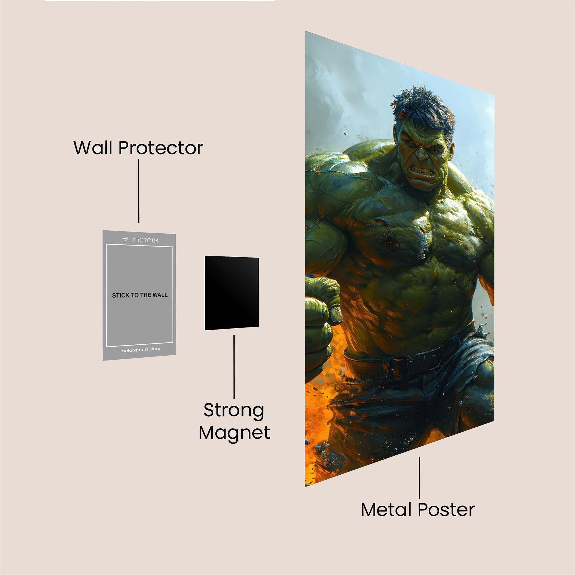 Hulk Fury Safe Wall Magnetic / M