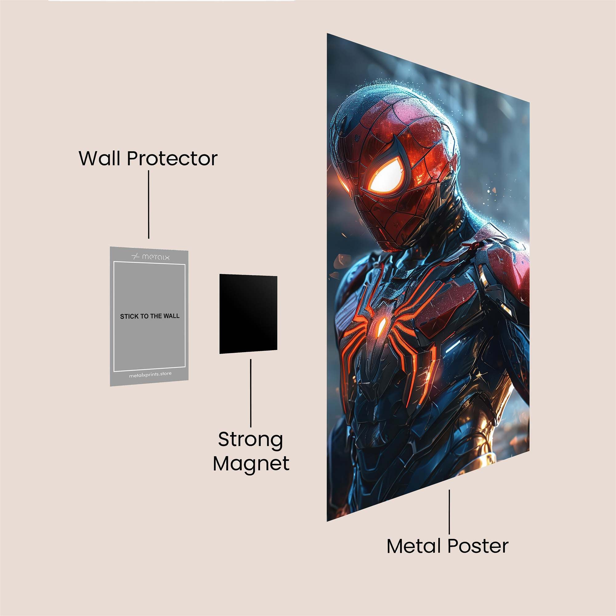 Spider-Man Resilience Safe Wall Magnetic / M
