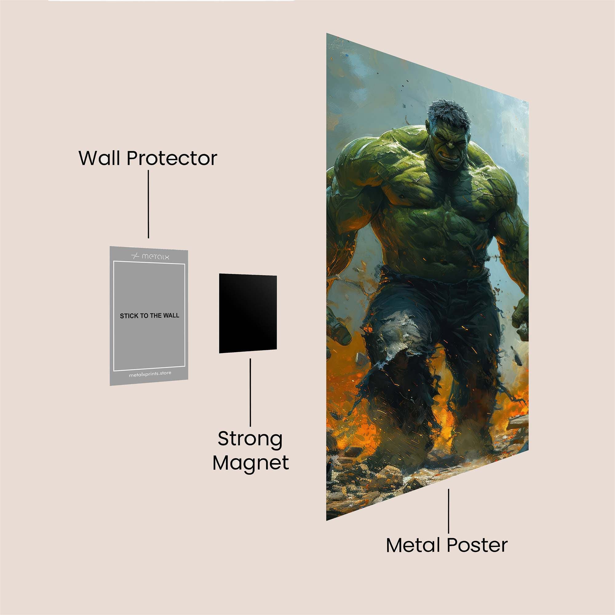 Hulk Fury Safe Wall Magnetic / M