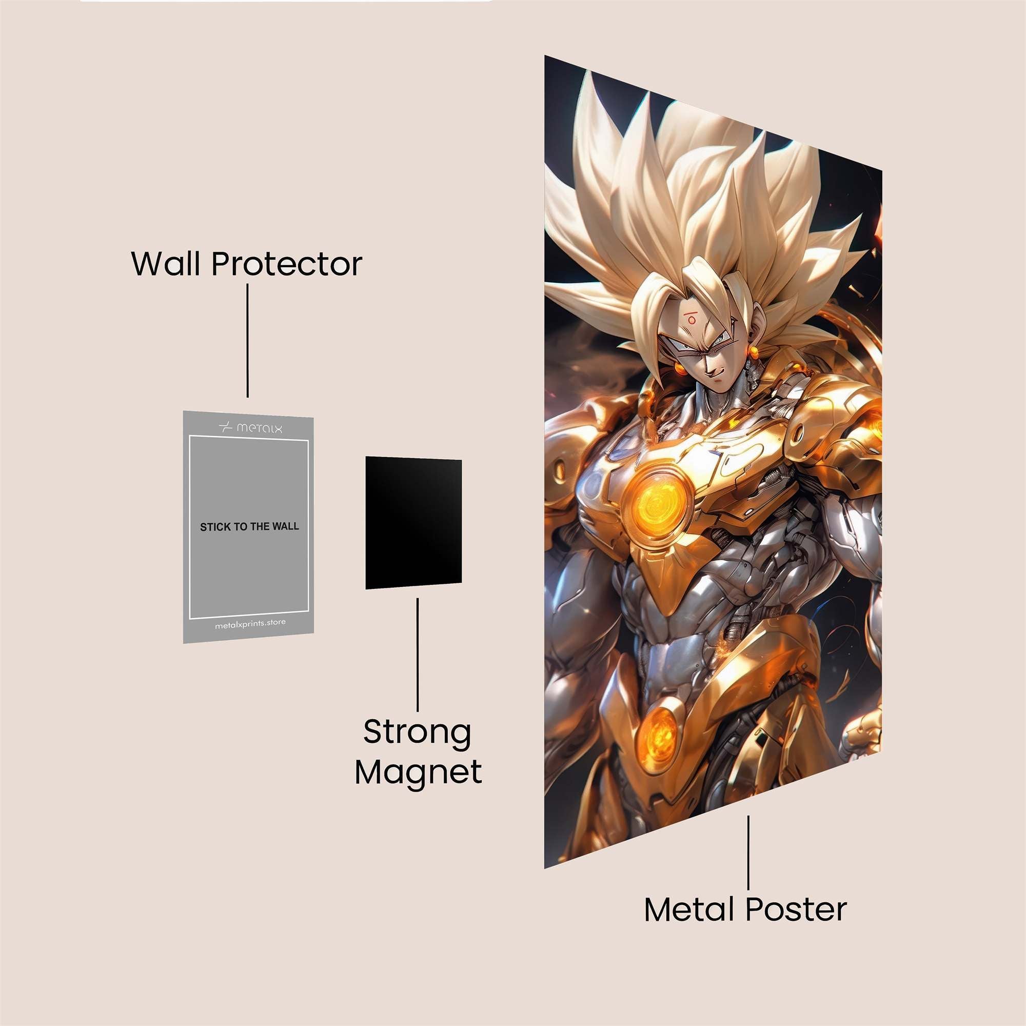 Golden Fury Safe Wall Magnetic / M