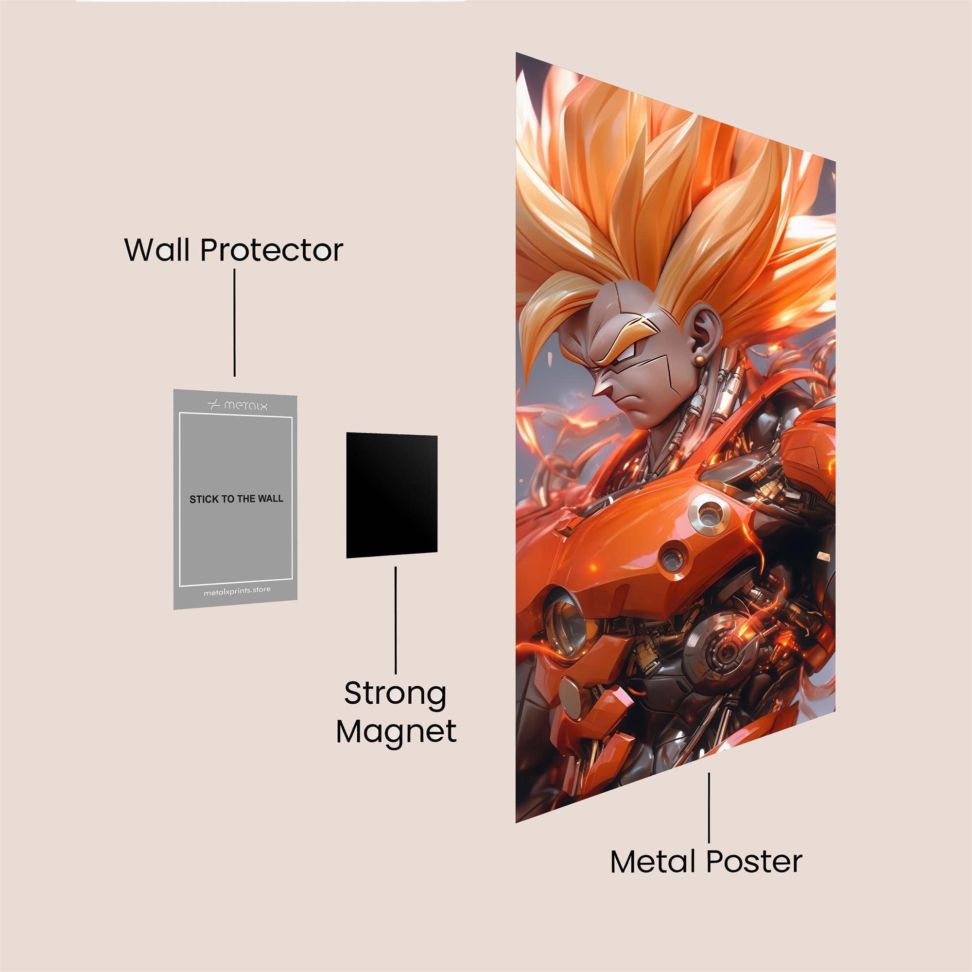 Saiyan Blaze Safe Wall Magnetic / M