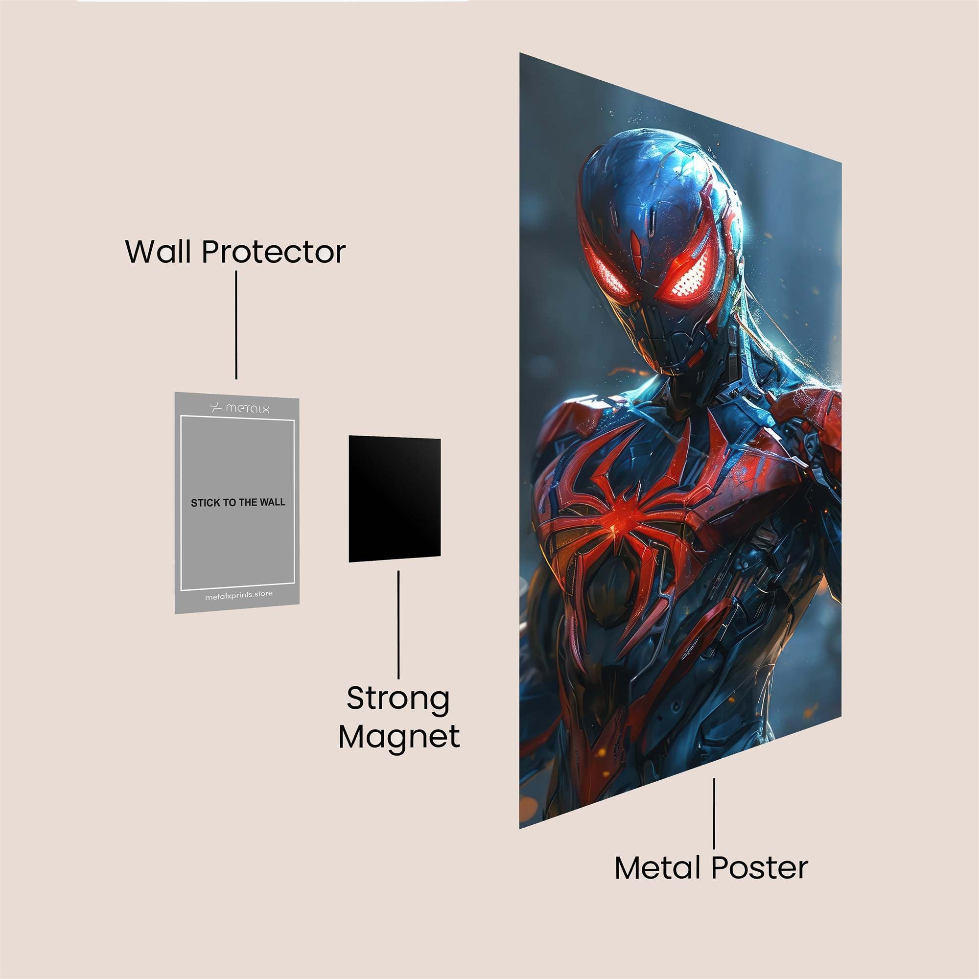 Spider-Tech Dystopia Safe Wall Magnetic / M