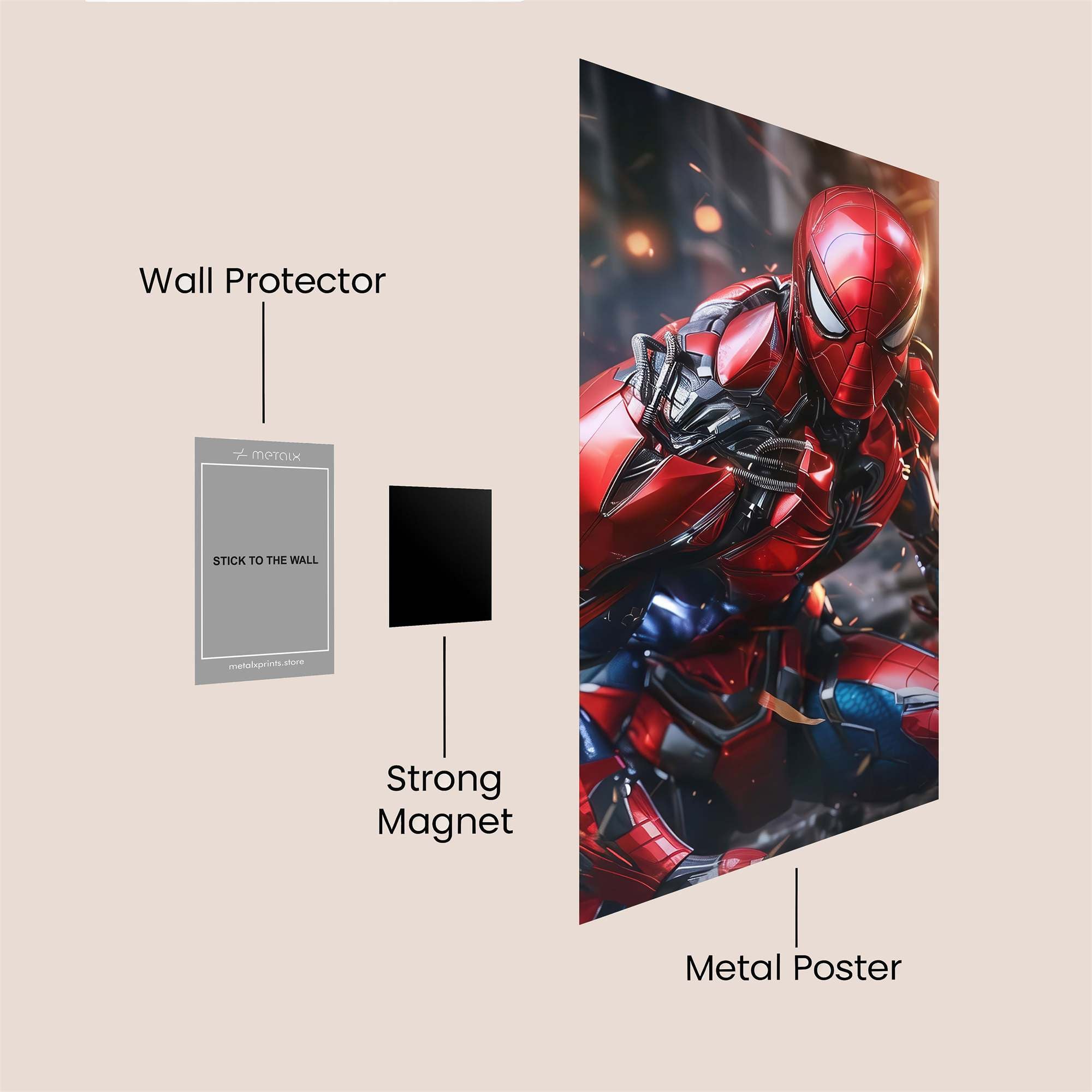 Spider-Man Energetic Safe Wall Magnetic / M
