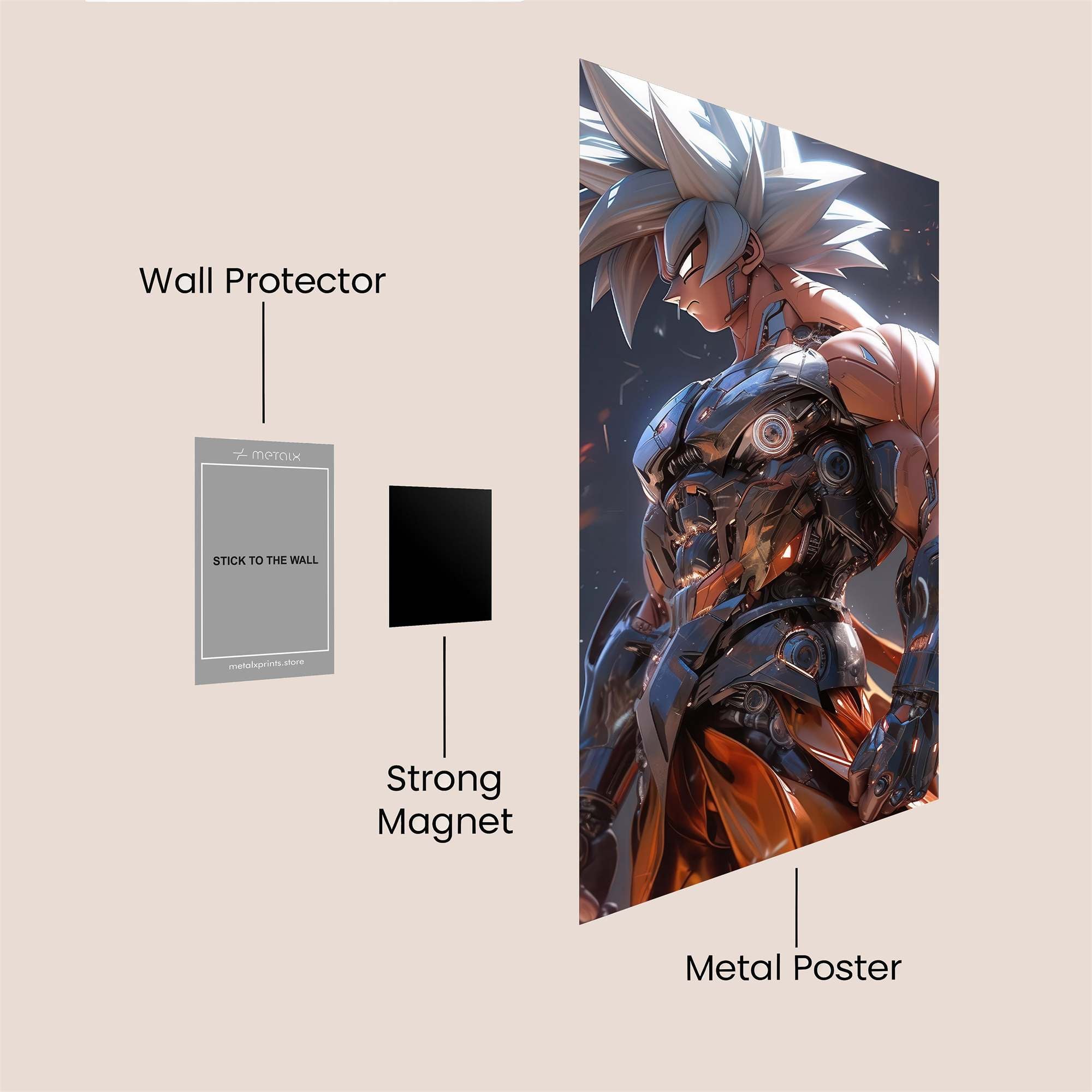 Saiyan Resolve Safe Wall Magnetic / M