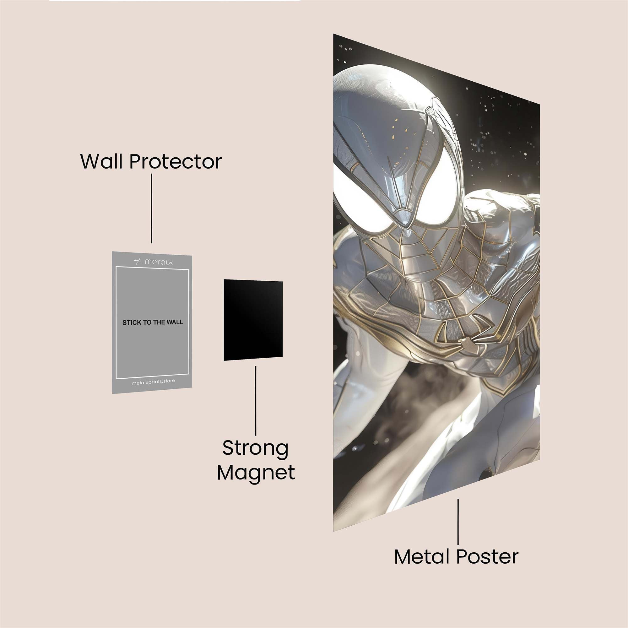 Spider-Radiance Safe Wall Magnetic / M