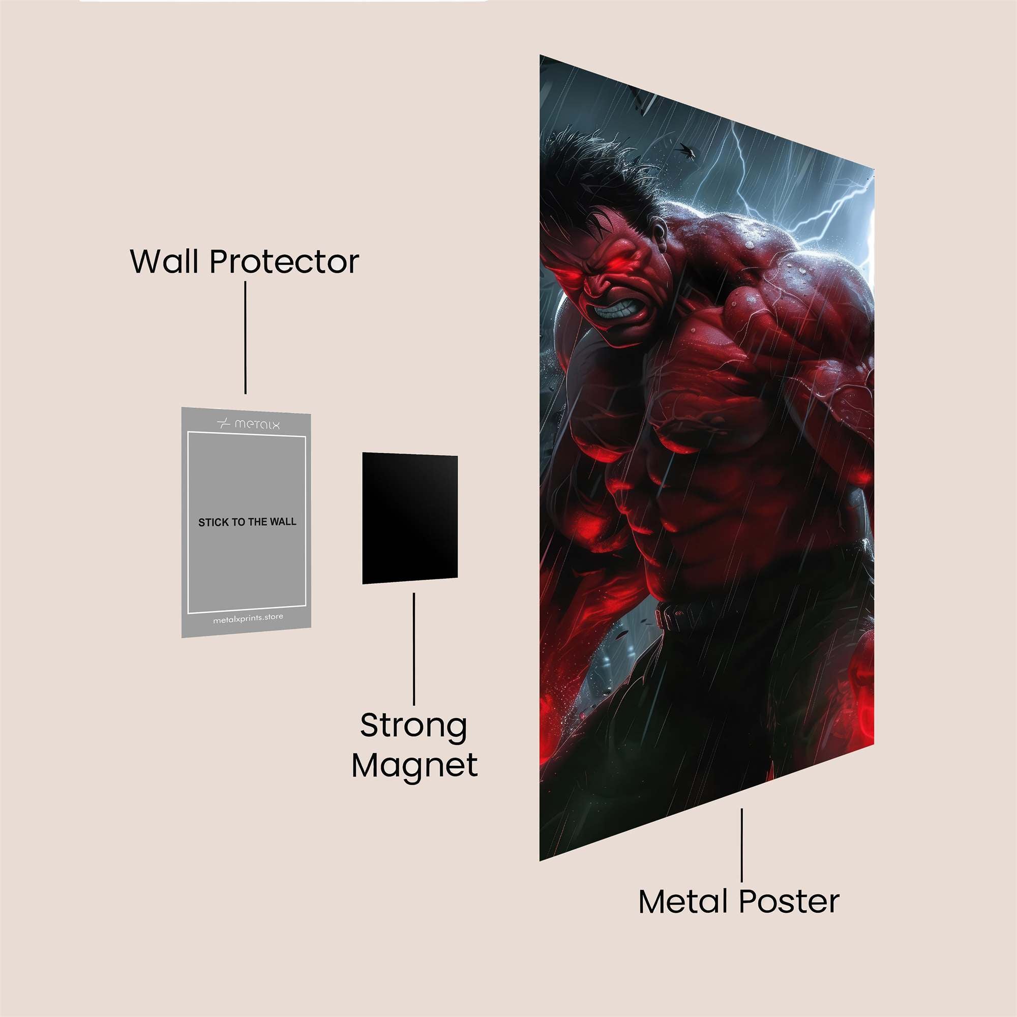 Red Hulkstorm Safe Wall Magnetic / M
